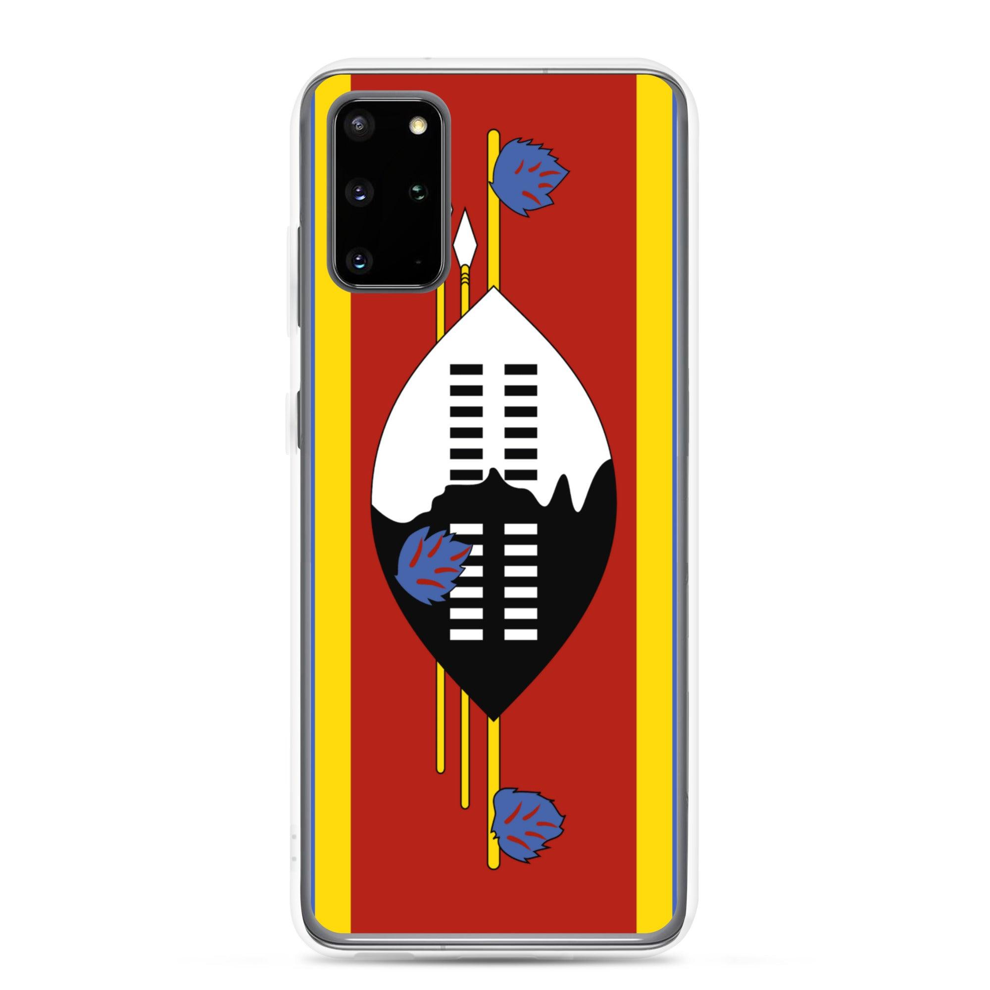 Coque de téléphone avec le drapeau de l'Eswatini, en TPU, offrant protection et style.