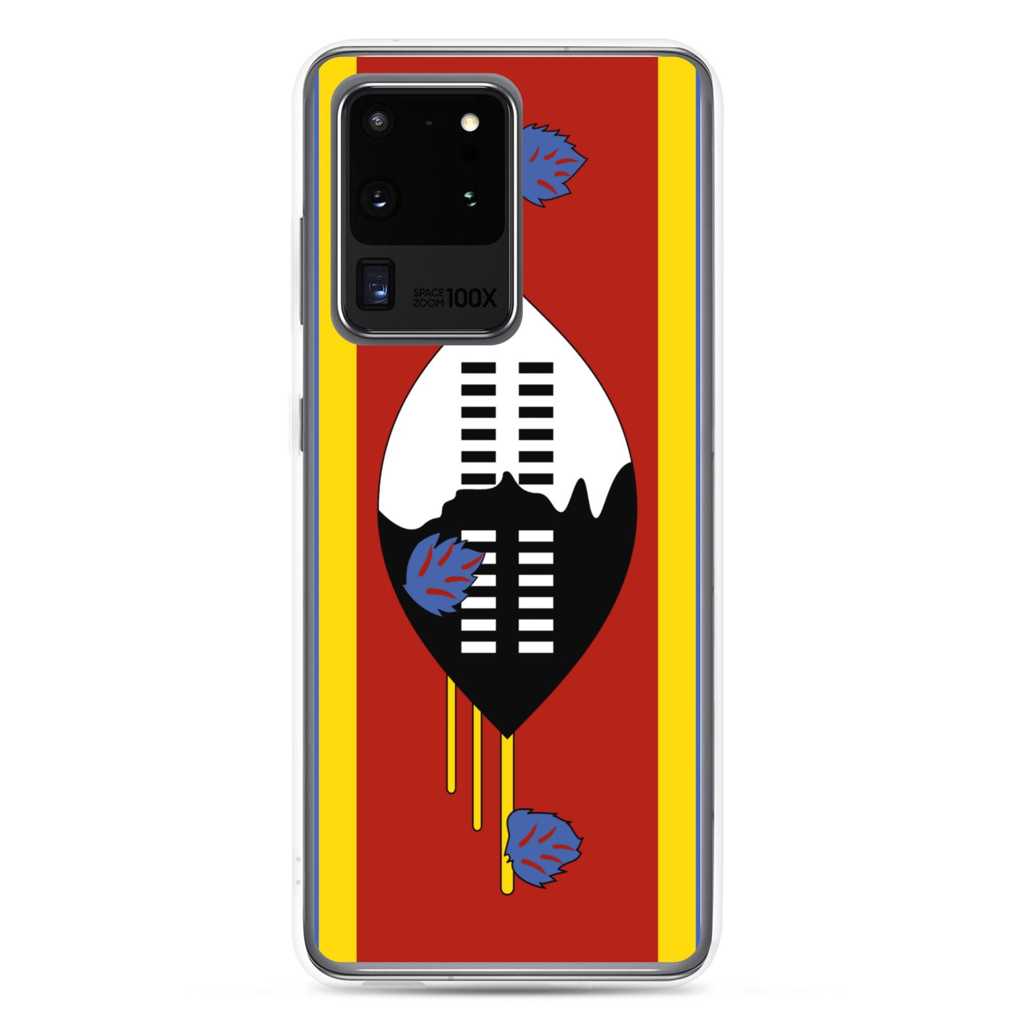 Coque de téléphone avec le drapeau de l'Eswatini, en TPU, offrant protection et style.