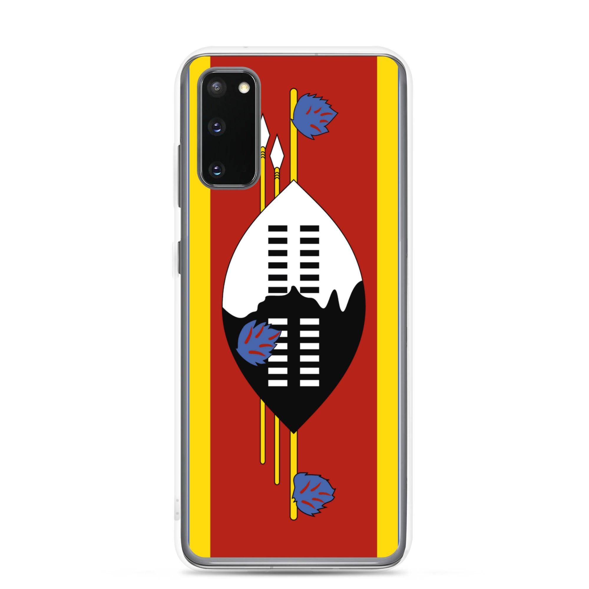 Coque de téléphone avec le drapeau de l'Eswatini, en TPU, offrant protection et style.