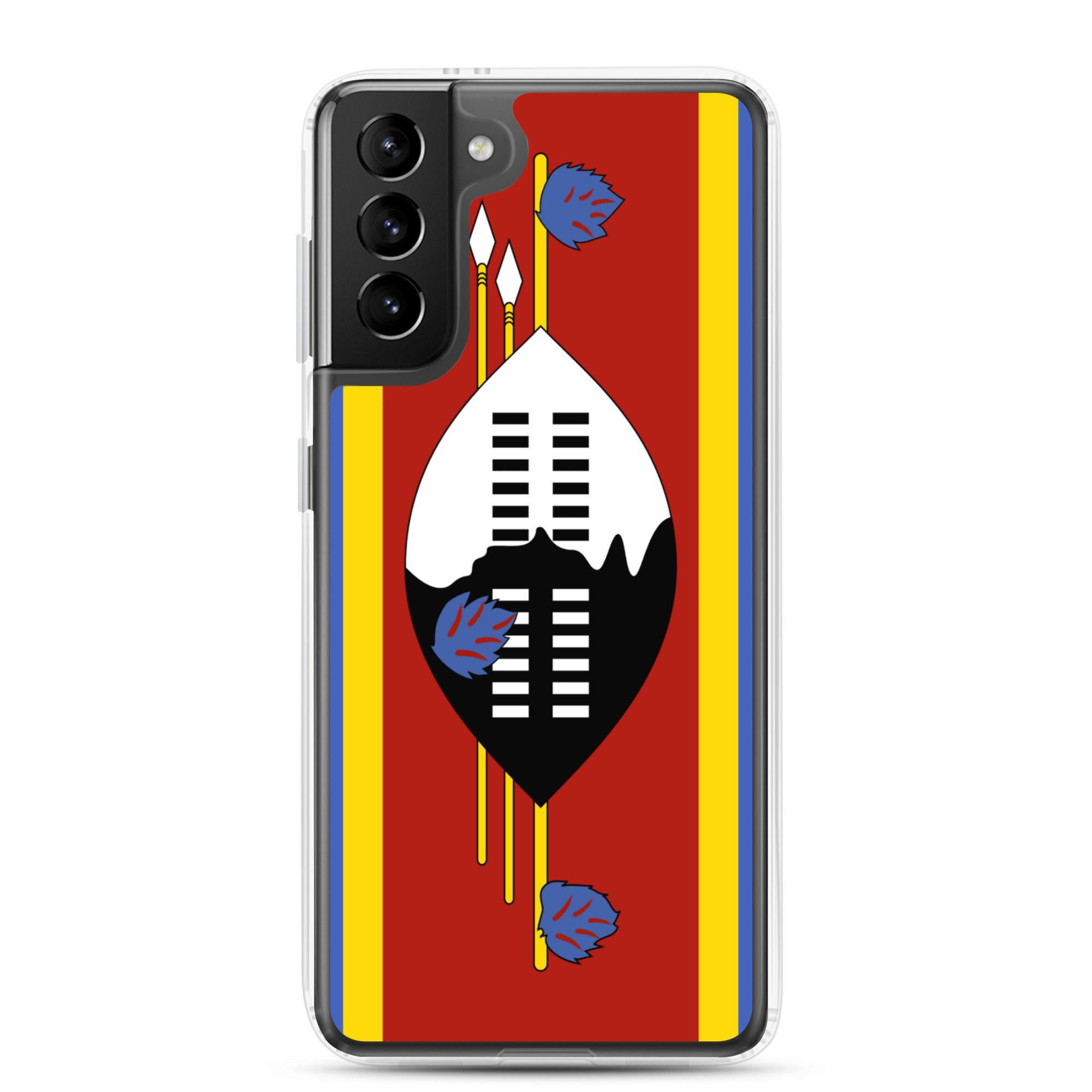 Coque de téléphone avec le drapeau de l'Eswatini, en TPU, offrant protection et style.