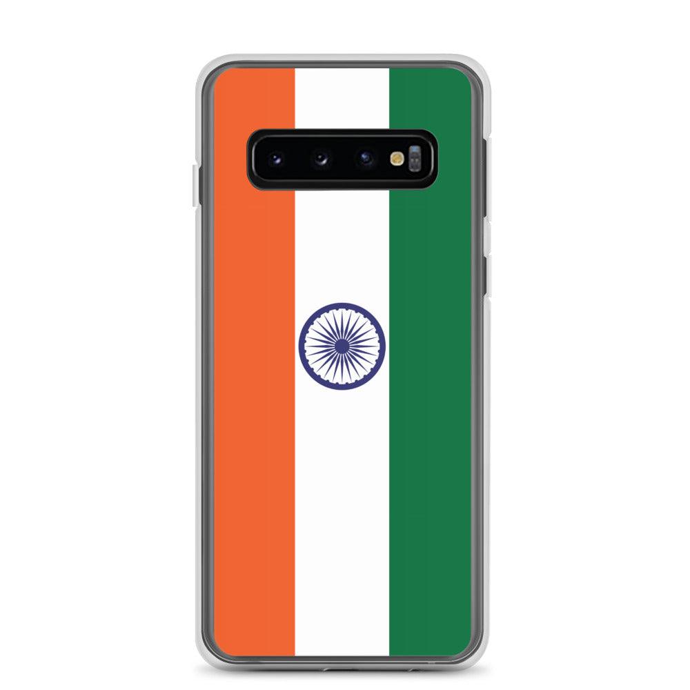 Coque de téléphone avec le drapeau de l'Inde, en TPU, offrant une protection et un design élégant.