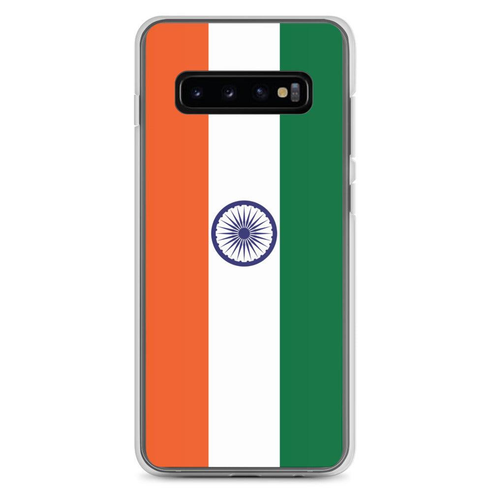 Coque de téléphone avec le drapeau de l'Inde, en TPU, offrant une protection et un design élégant.