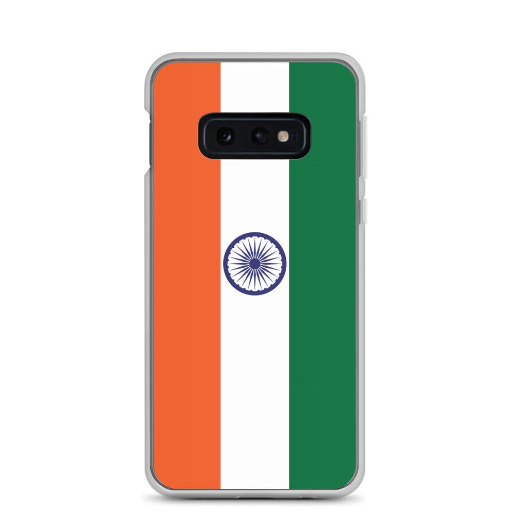 Coque de téléphone avec le drapeau de l'Inde, en TPU, offrant une protection et un design élégant.