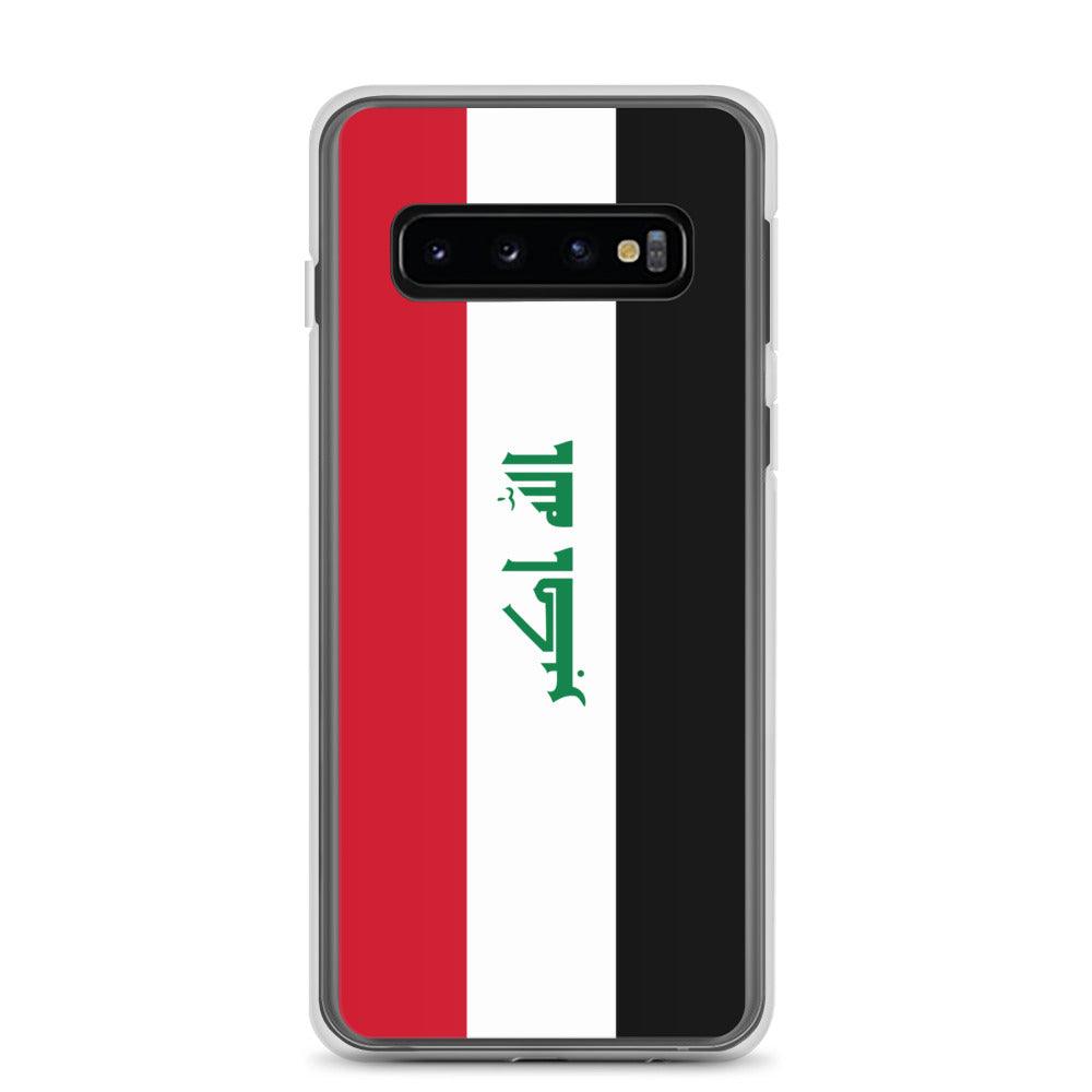 Coque de téléphone avec le drapeau de l'Irak, en TPU, offrant une protection et un design élégant.