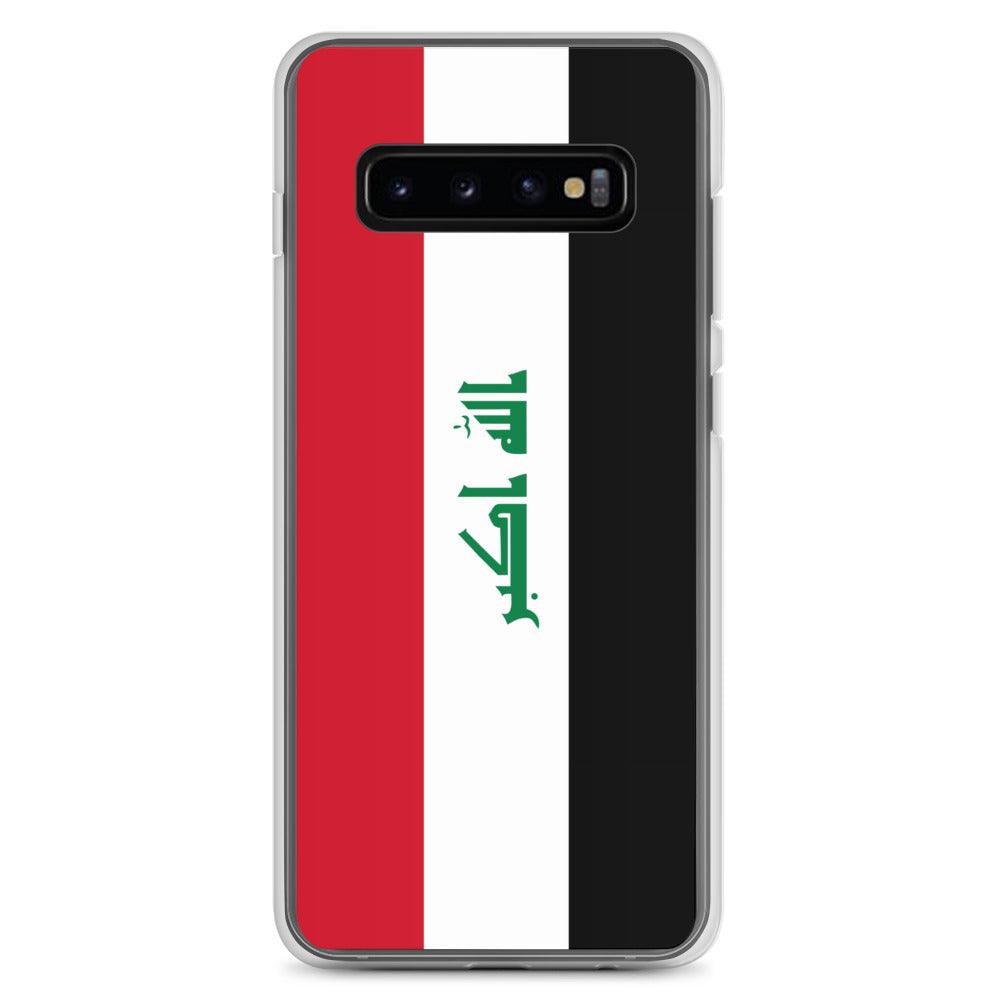 Coque de téléphone avec le drapeau de l'Irak, en TPU, offrant une protection et un design élégant.