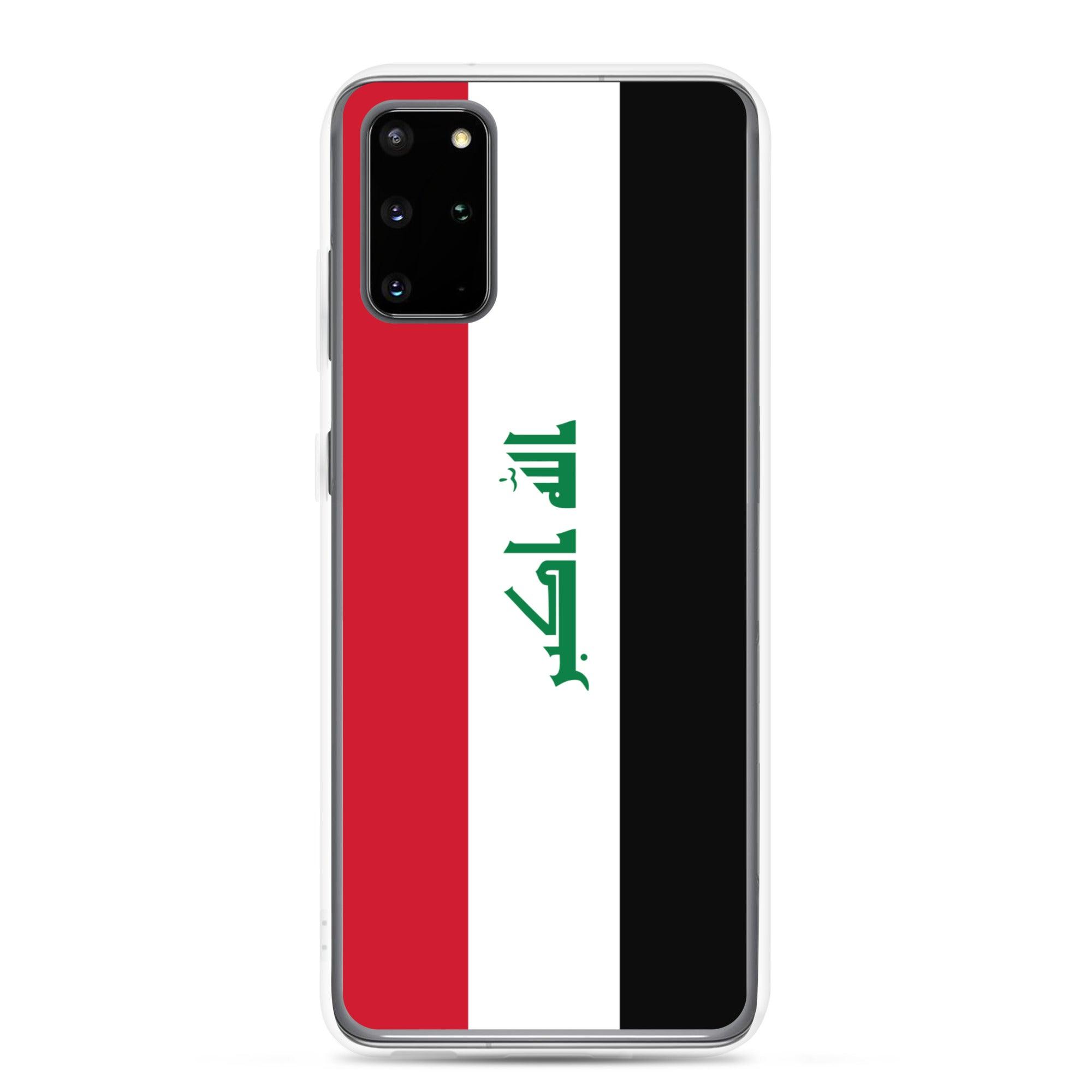 Coque de téléphone avec le drapeau de l'Irak, en TPU, offrant une protection et un design élégant.