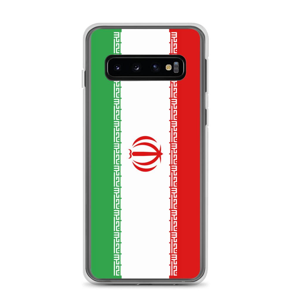 Coque de téléphone avec le drapeau de l'Iran, en TPU, offrant une protection élégante et durable.