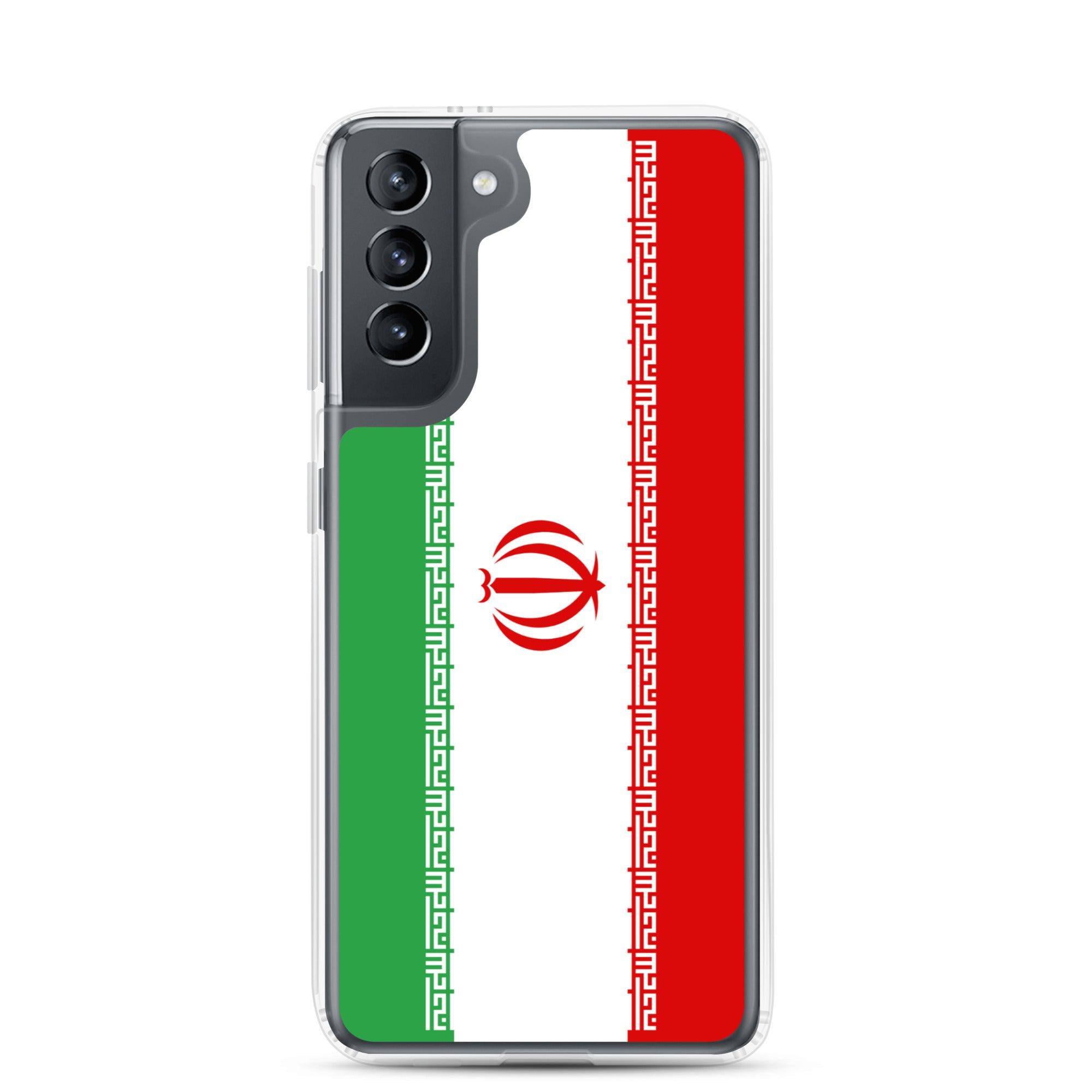 Coque de téléphone avec le drapeau de l'Iran, en TPU, offrant une protection élégante et durable.