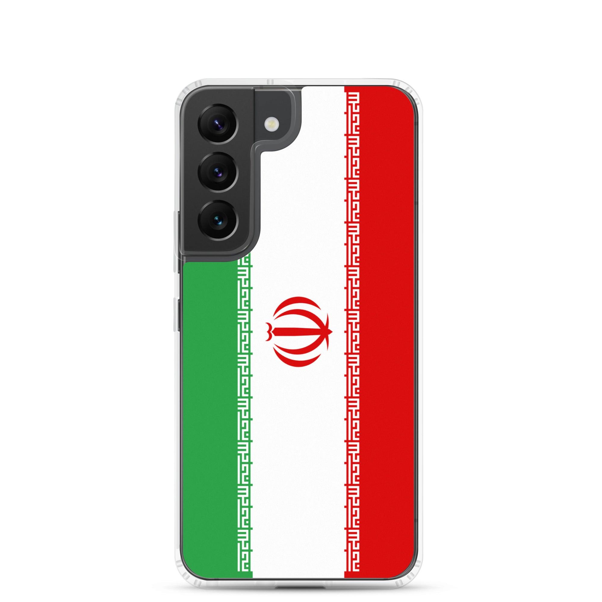 Coque de téléphone avec le drapeau de l'Iran, en TPU, offrant une protection élégante et durable.