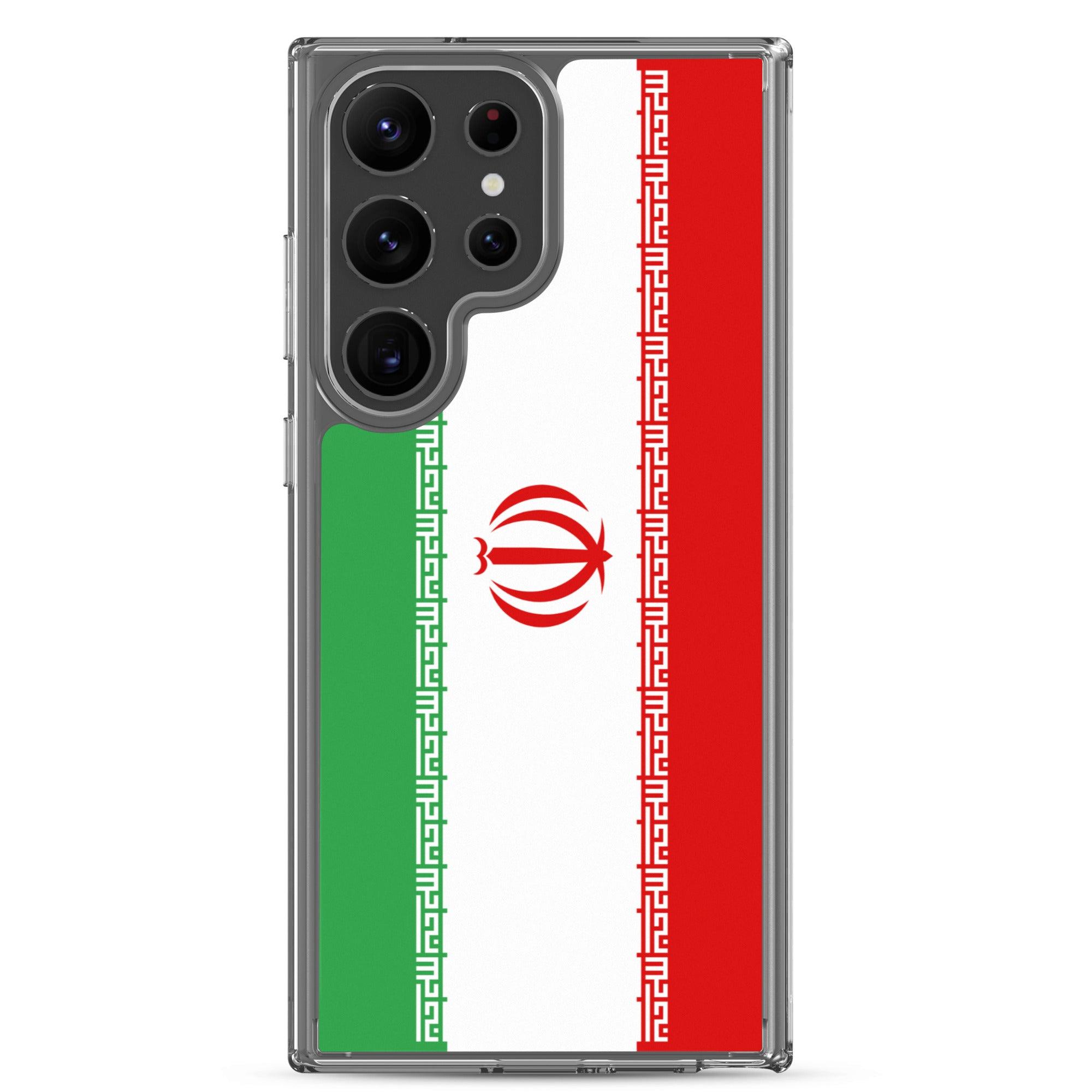 Coque de téléphone avec le drapeau de l'Iran, en TPU, offrant une protection élégante et durable.