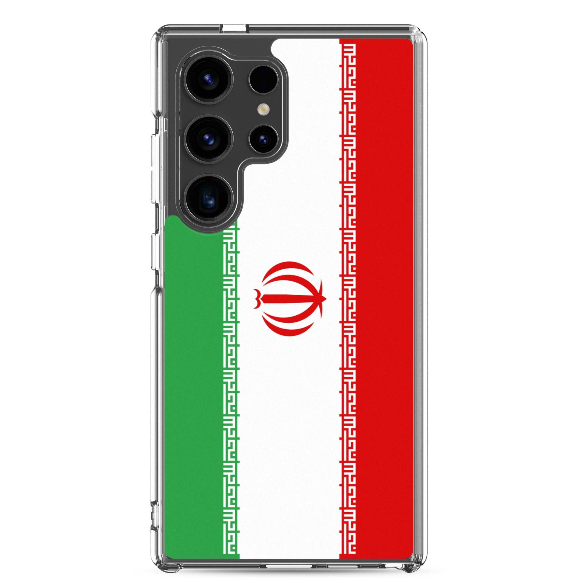 Coque de téléphone avec le drapeau de l'Iran, en TPU, offrant une protection élégante et durable.