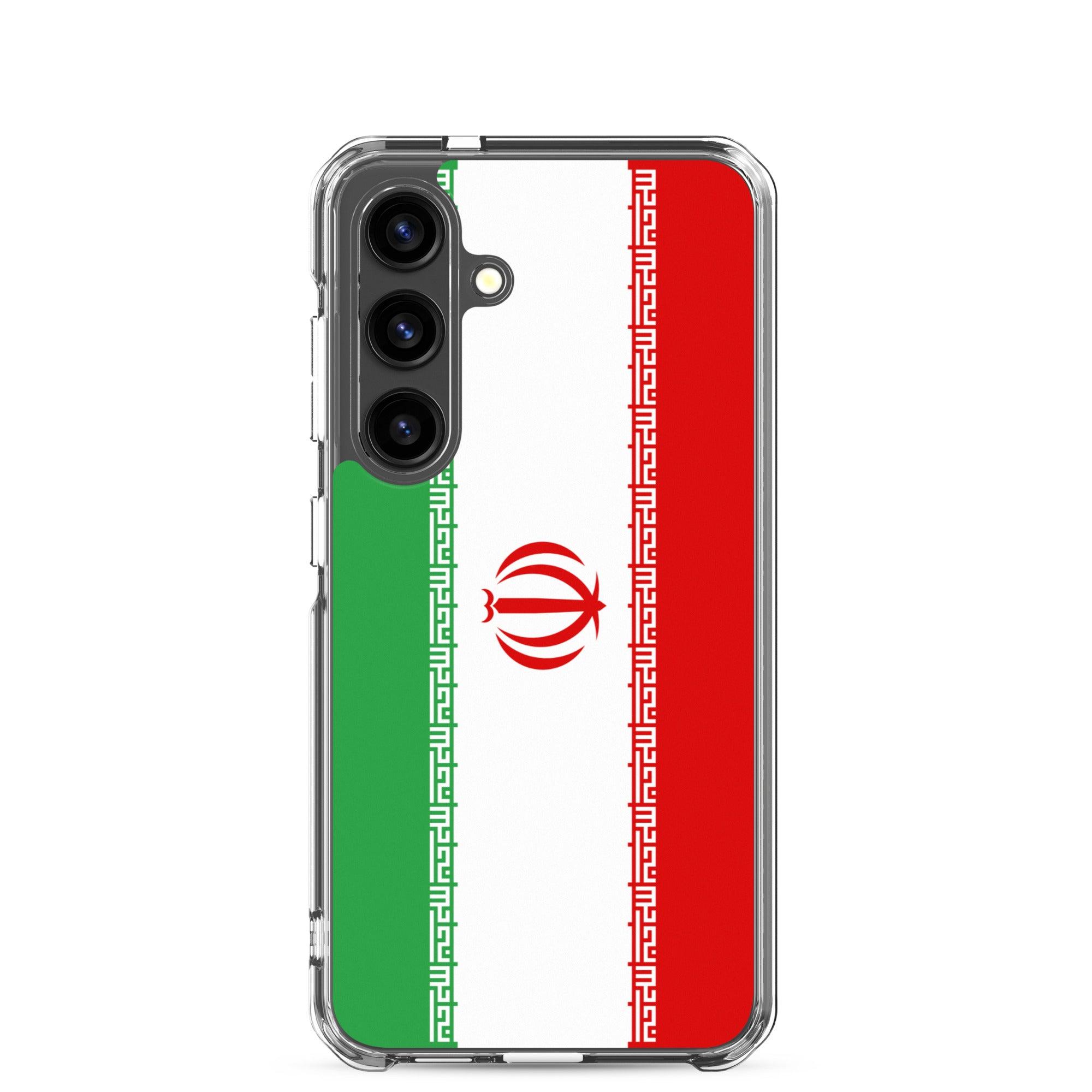 Coque de téléphone avec le drapeau de l'Iran, en TPU, offrant une protection élégante et durable.