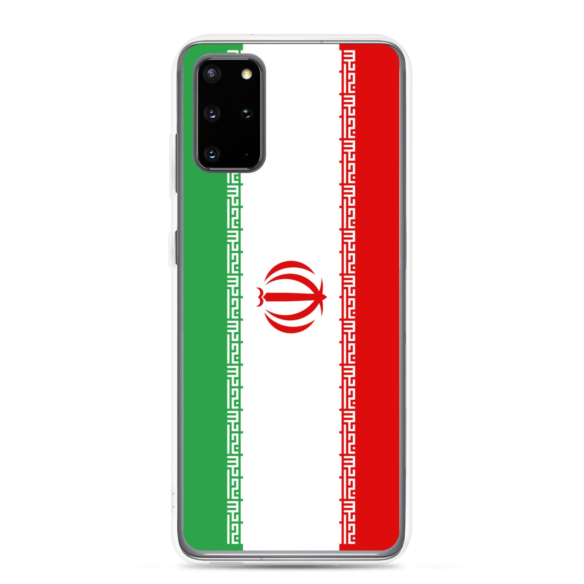 Coque de téléphone avec le drapeau de l'Iran, en TPU, offrant une protection élégante et durable.