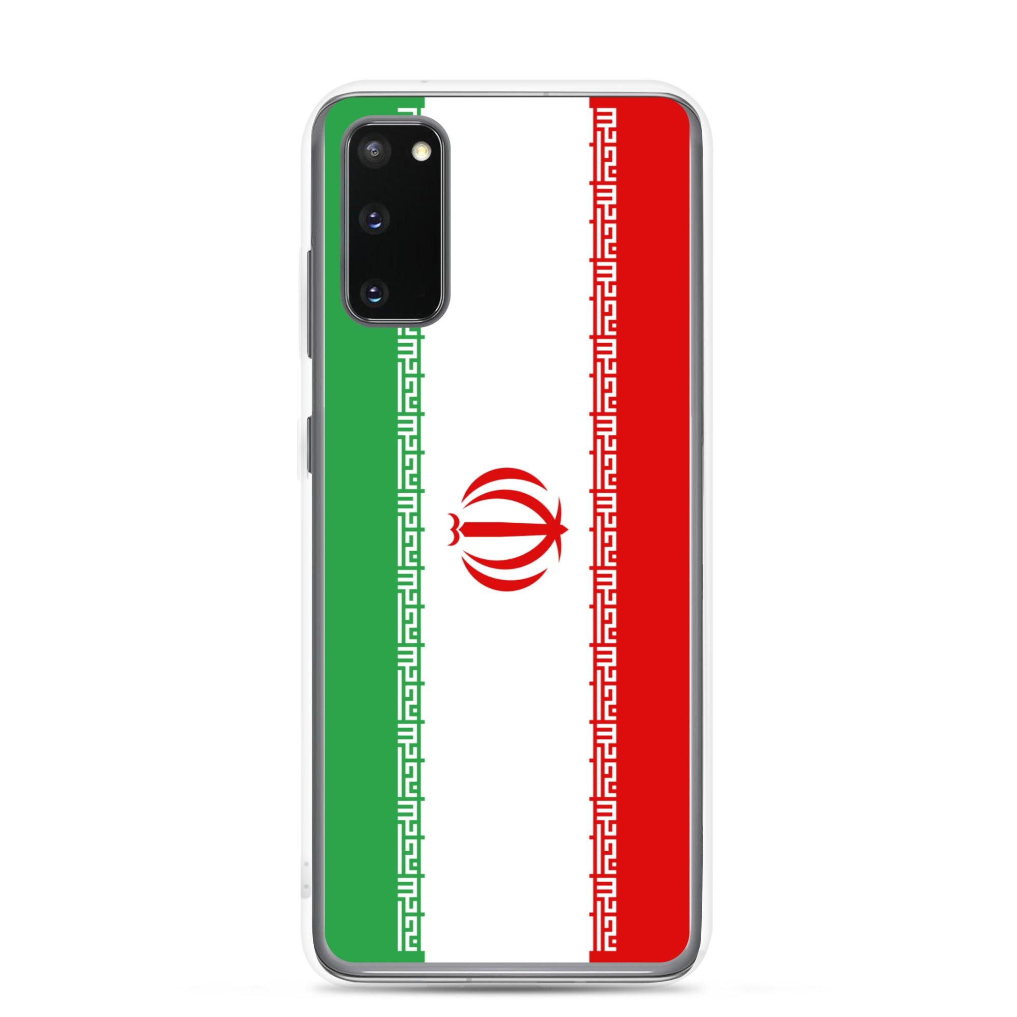 Coque de téléphone avec le drapeau de l'Iran, en TPU, offrant une protection élégante et durable.