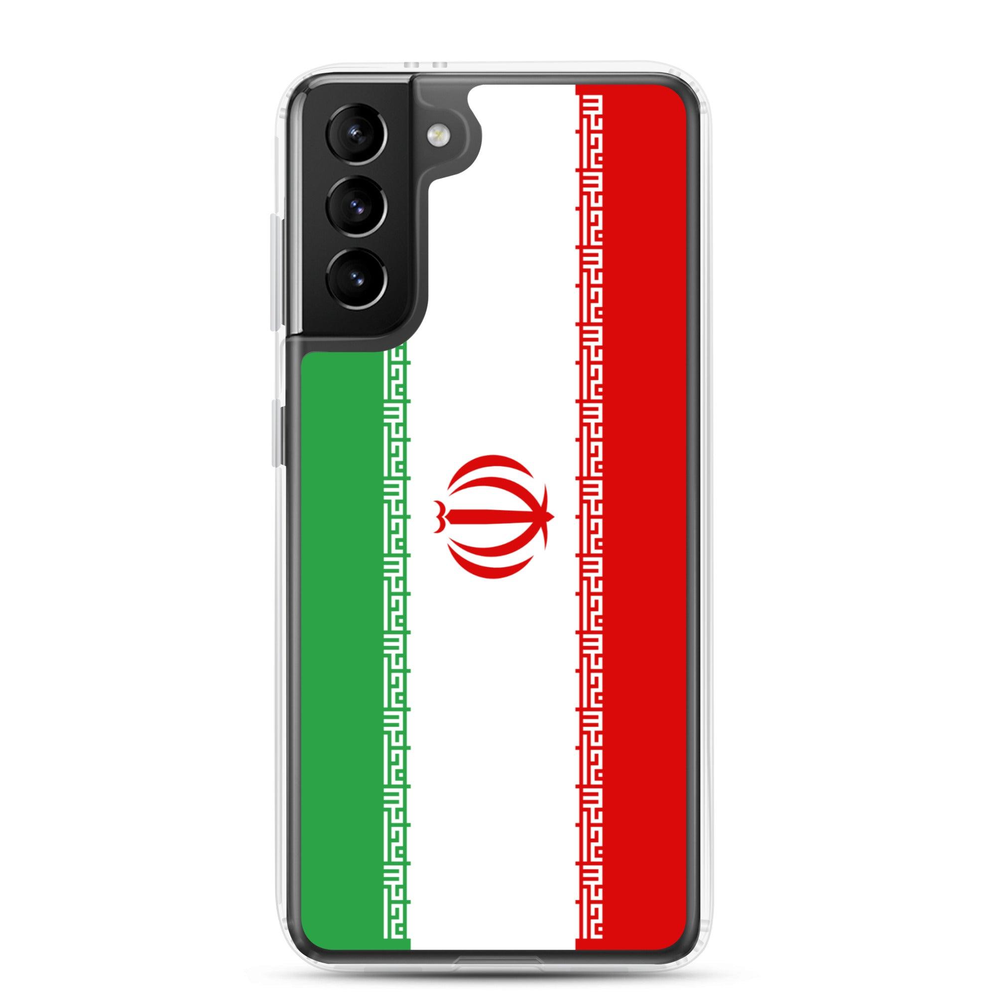 Coque de téléphone avec le drapeau de l'Iran, en TPU, offrant une protection élégante et durable.