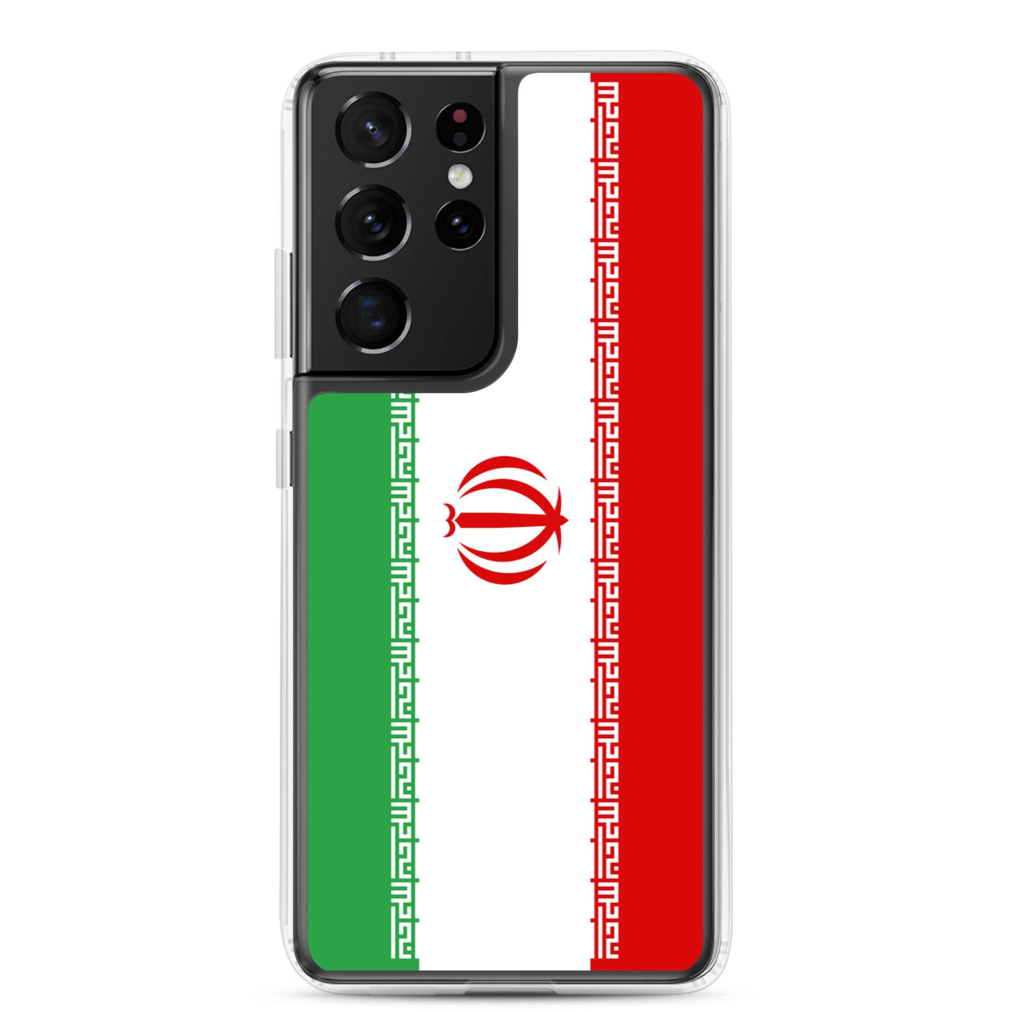 Coque de téléphone avec le drapeau de l'Iran, en TPU, offrant une protection élégante et durable.