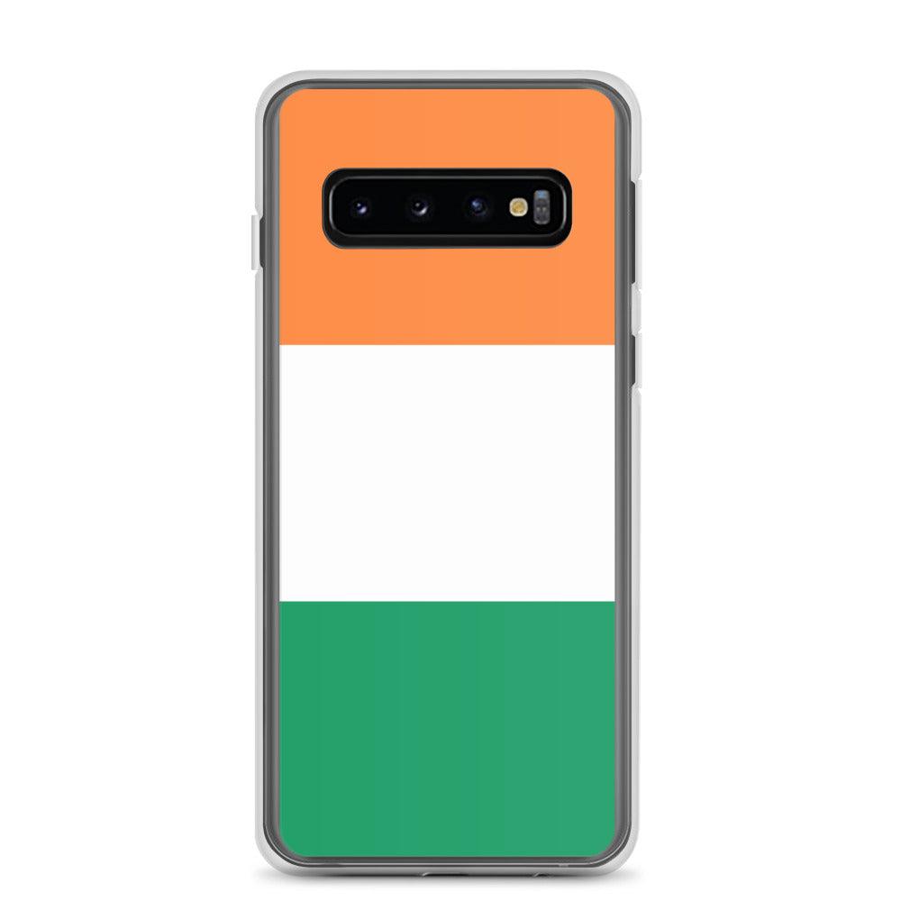 Coque de téléphone avec le drapeau de l'Irlande, en TPU, offrant une protection élégante et durable.