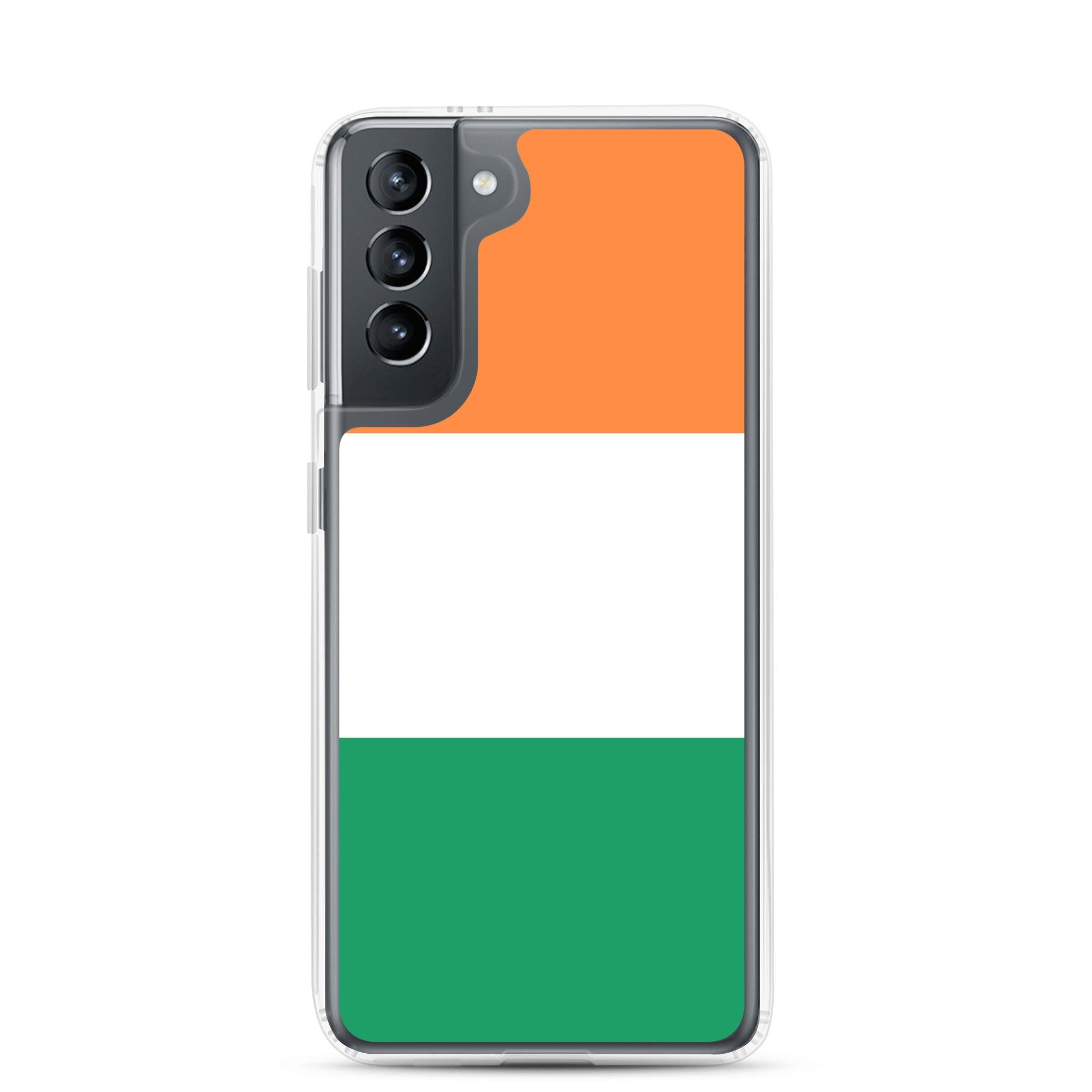 Coque de téléphone avec le drapeau de l'Irlande, en TPU, offrant une protection élégante et durable.