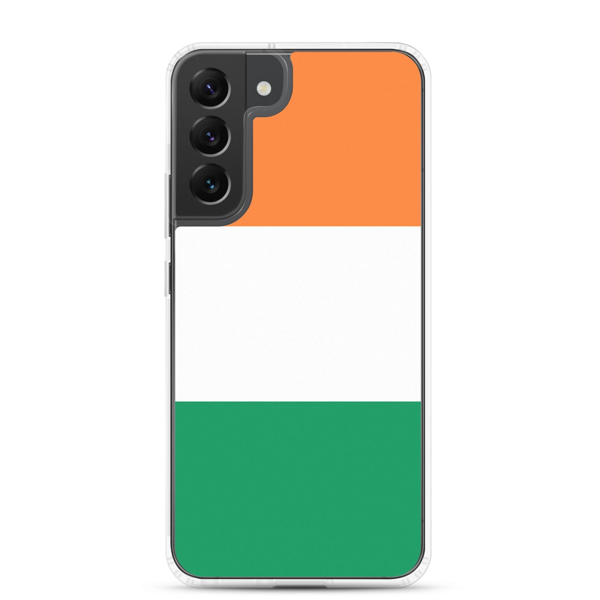 Coque de téléphone avec le drapeau de l'Irlande, en TPU, offrant une protection élégante et durable.