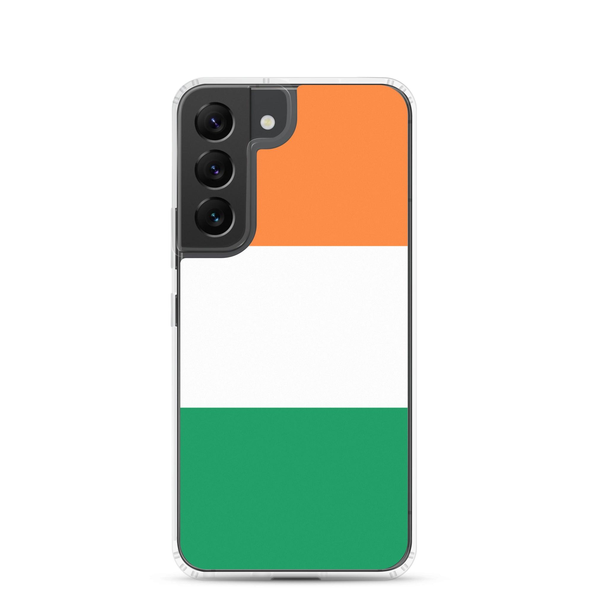 Coque de téléphone avec le drapeau de l'Irlande, en TPU, offrant une protection élégante et durable.