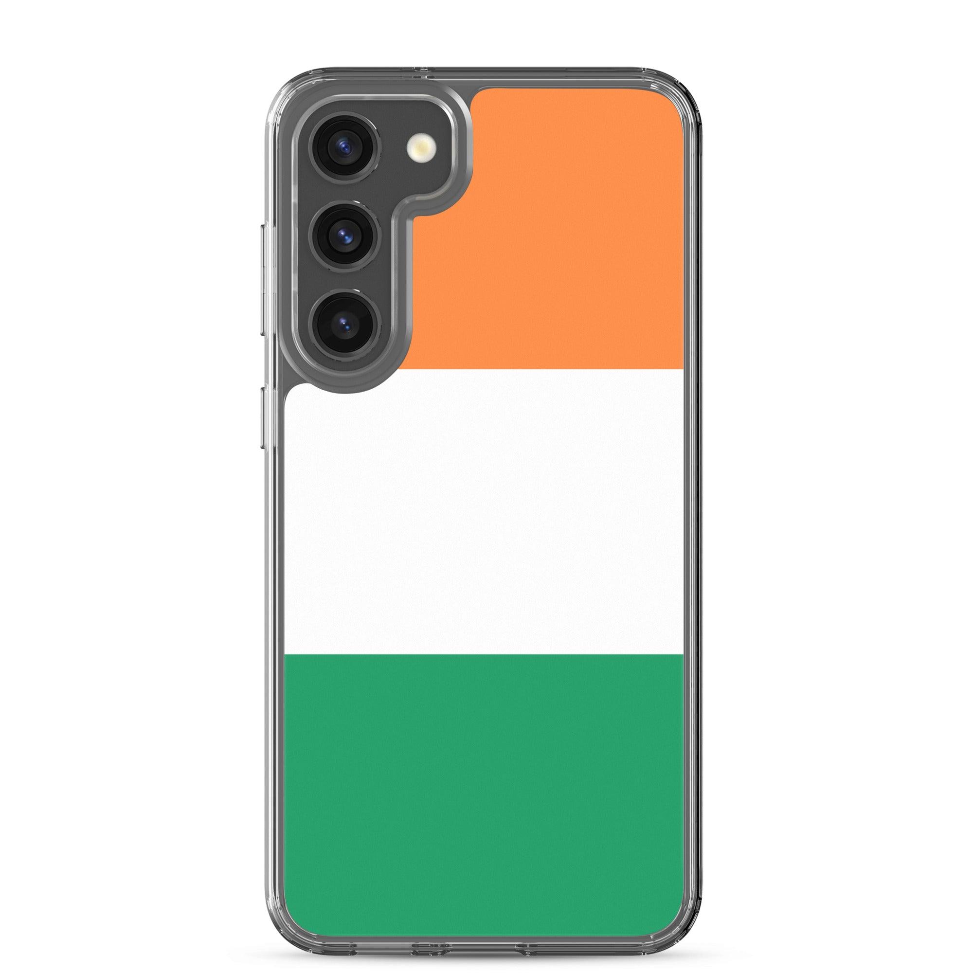 Coque de téléphone avec le drapeau de l'Irlande, en TPU, offrant une protection élégante et durable.