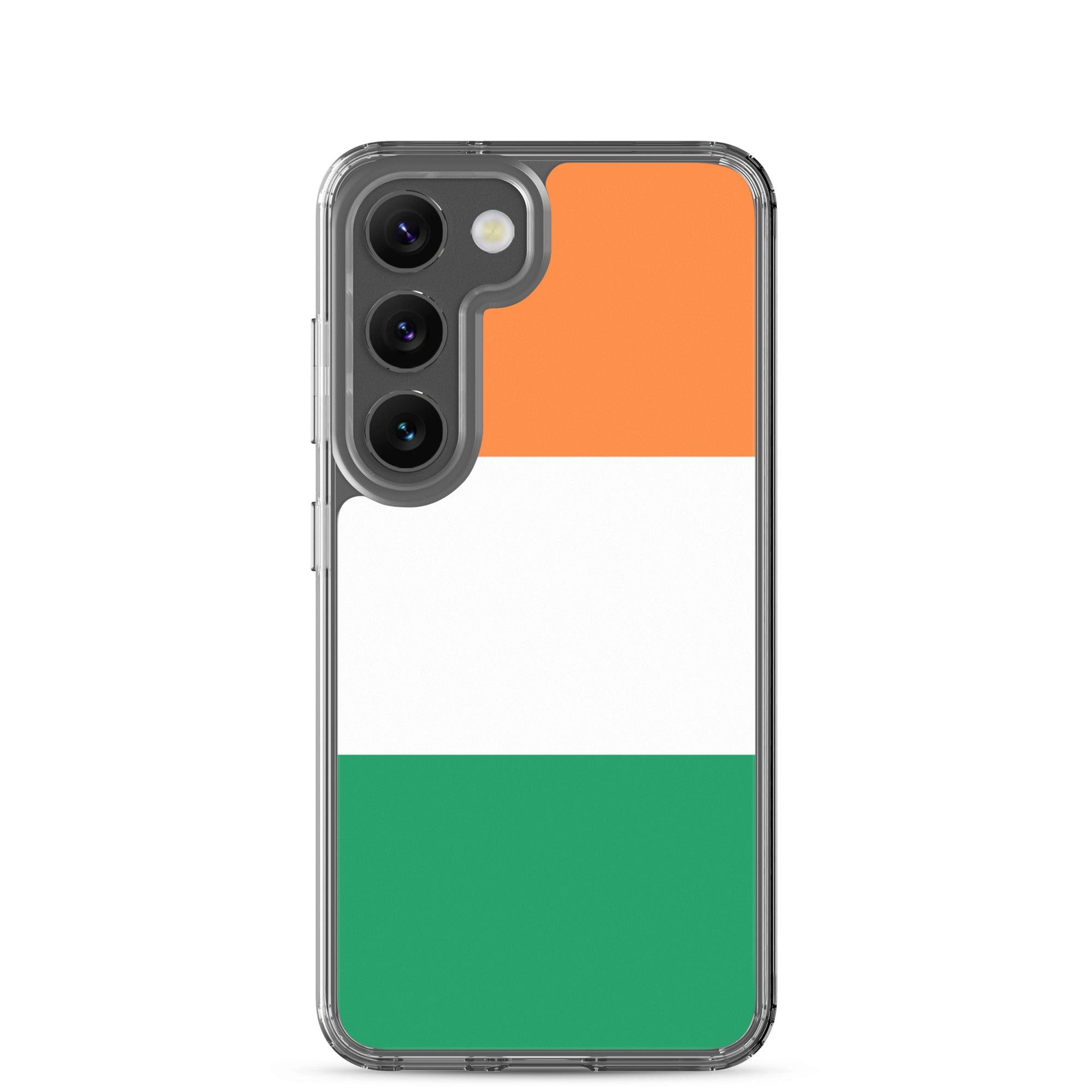 Coque de téléphone avec le drapeau de l'Irlande, en TPU, offrant une protection élégante et durable.