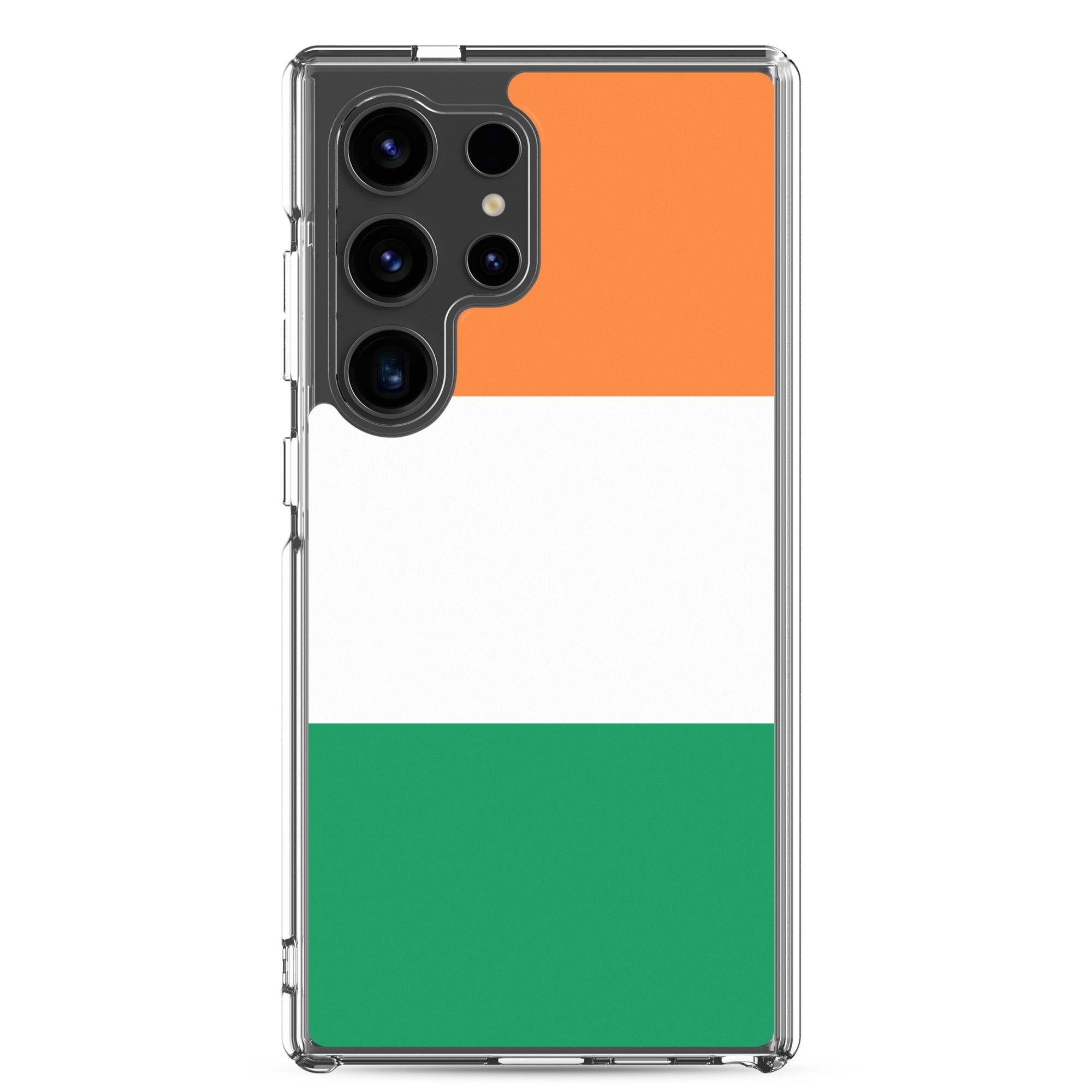 Coque de téléphone avec le drapeau de l'Irlande, en TPU, offrant une protection élégante et durable.