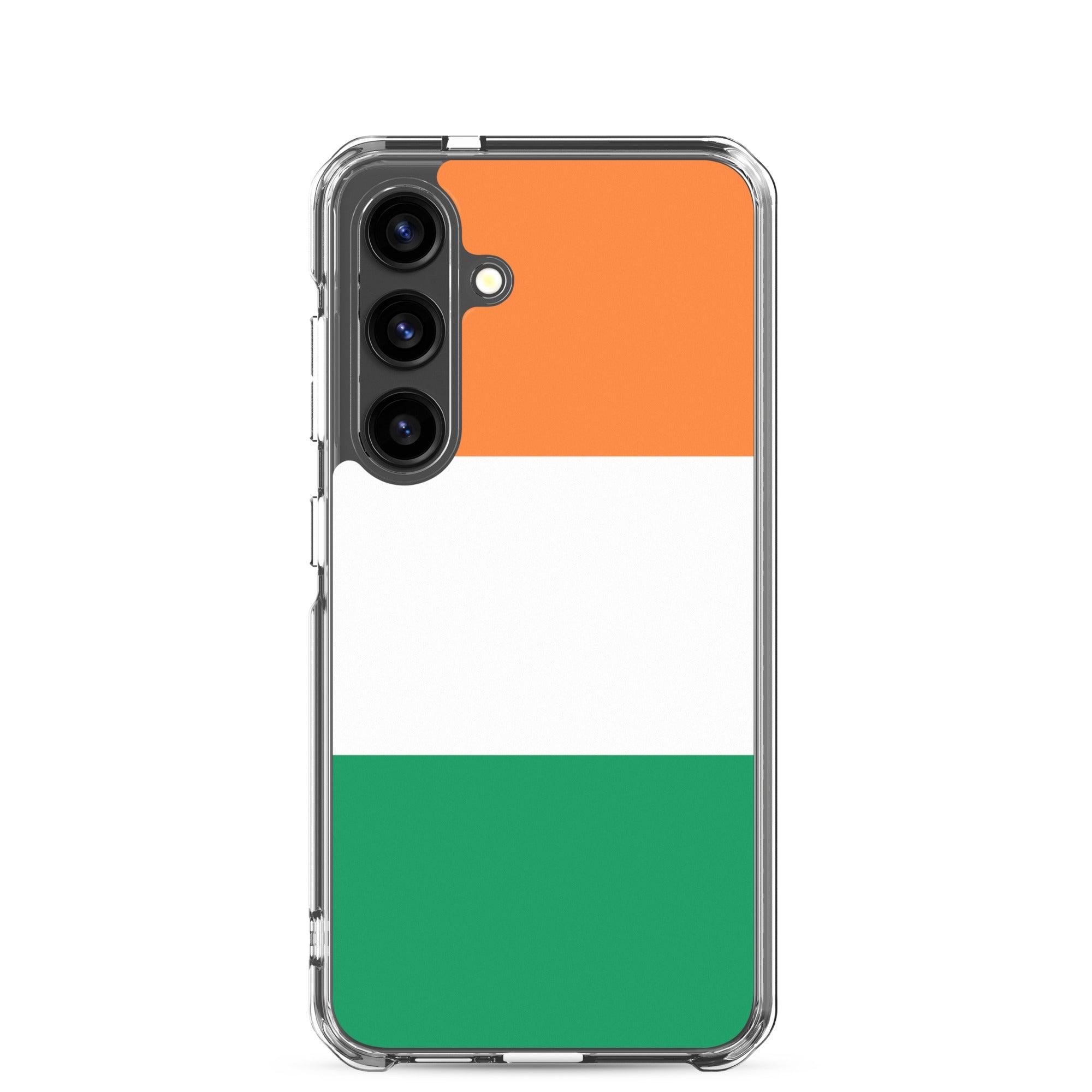 Coque de téléphone avec le drapeau de l'Irlande, en TPU, offrant une protection élégante et durable.