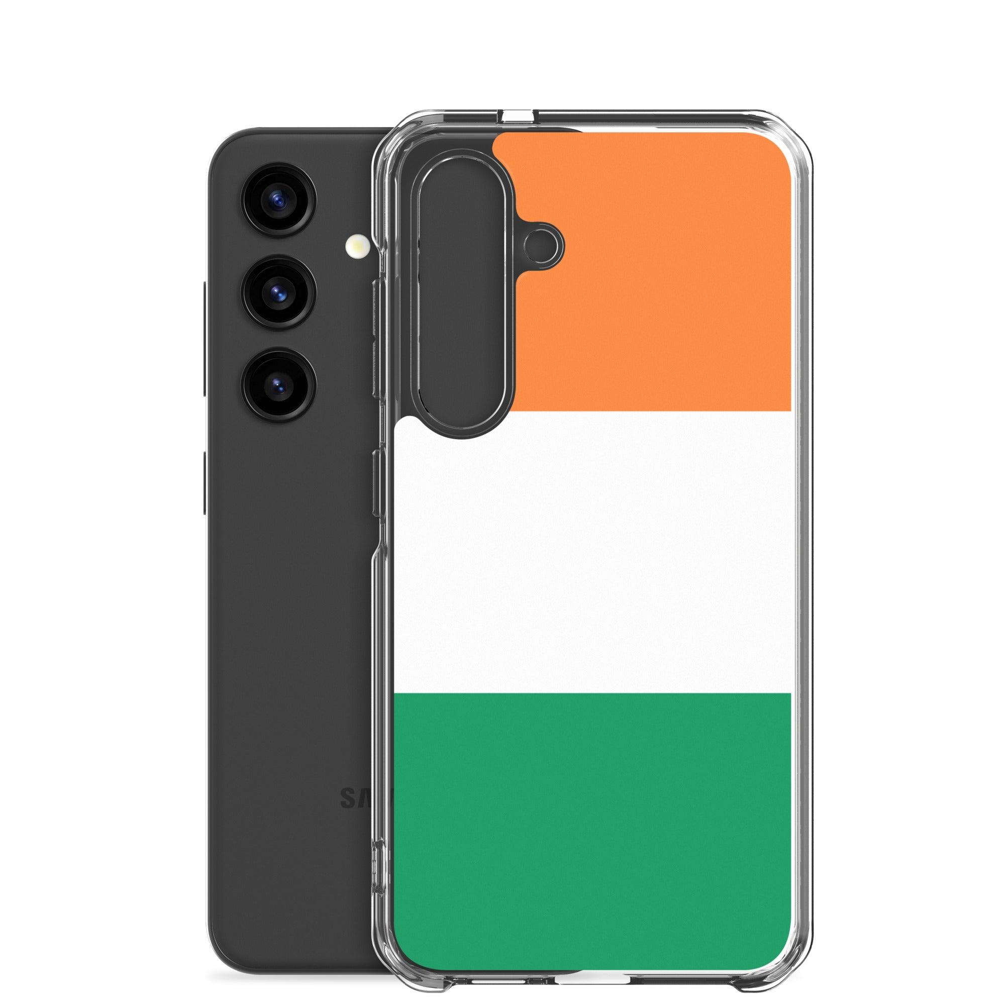 Coque de téléphone avec le drapeau de l'Irlande, en TPU, offrant une protection élégante et durable.