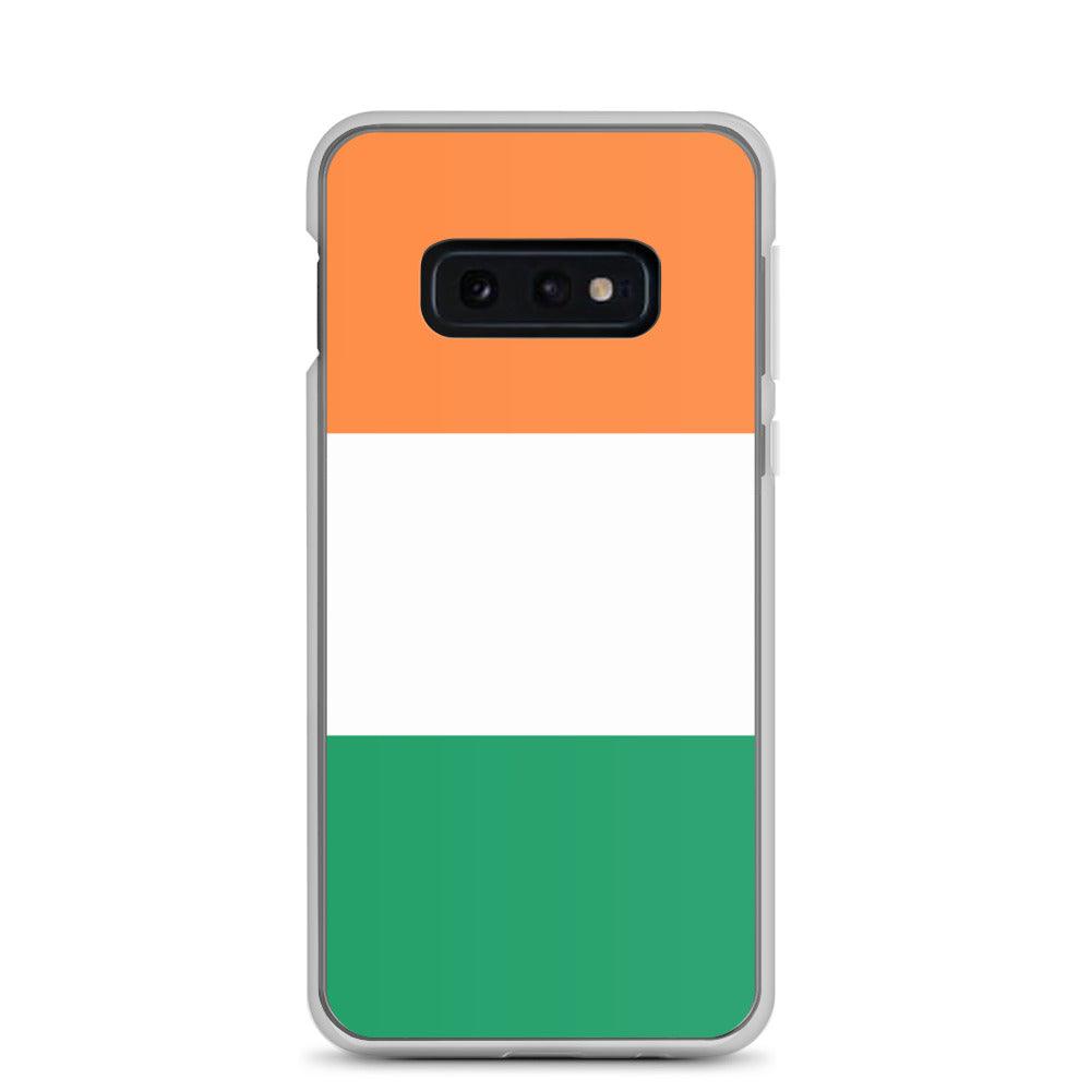 Coque de téléphone avec le drapeau de l'Irlande, en TPU, offrant une protection élégante et durable.