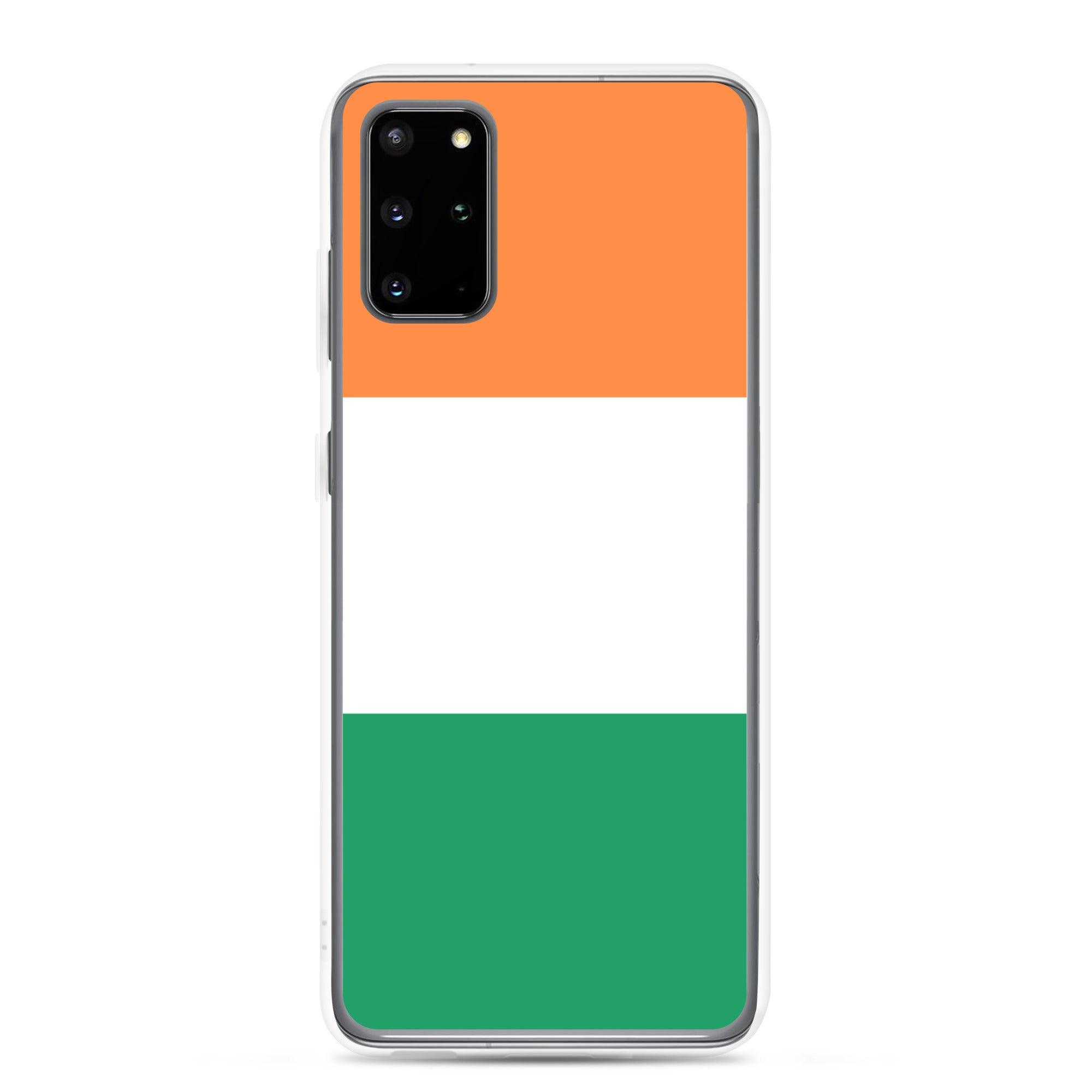 Coque de téléphone avec le drapeau de l'Irlande, en TPU, offrant une protection élégante et durable.