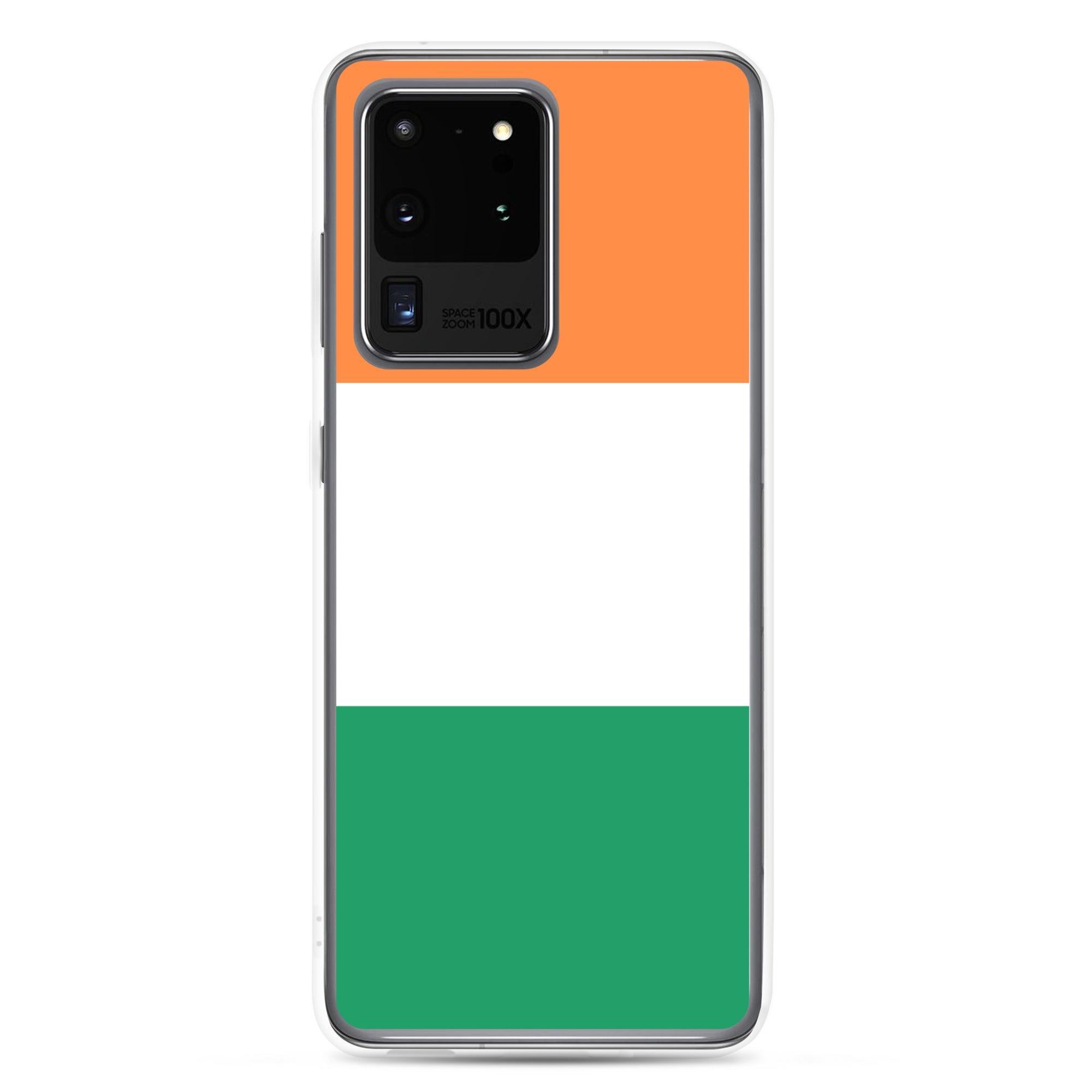 Coque de téléphone avec le drapeau de l'Irlande, en TPU, offrant une protection élégante et durable.