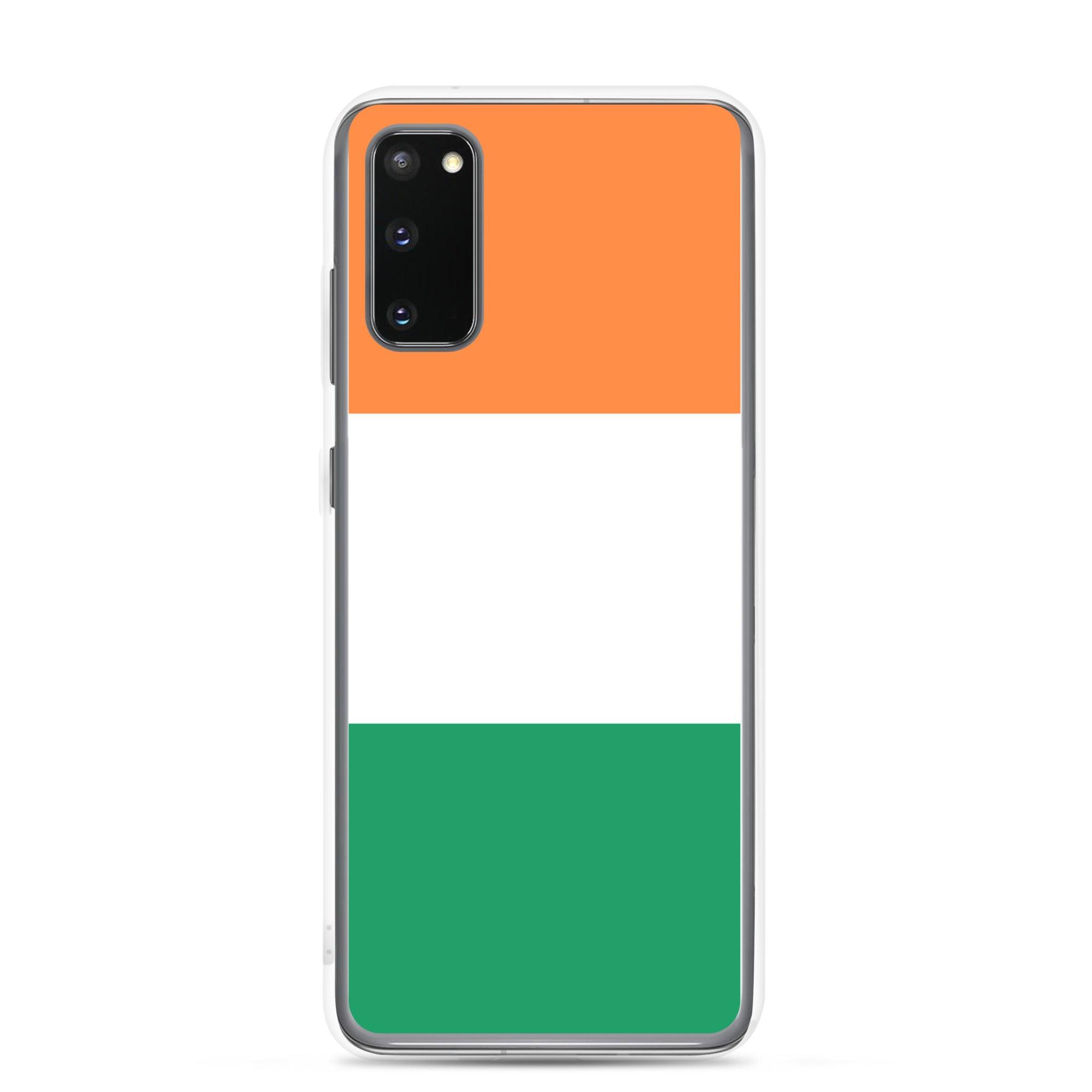 Coque de téléphone avec le drapeau de l'Irlande, en TPU, offrant une protection élégante et durable.