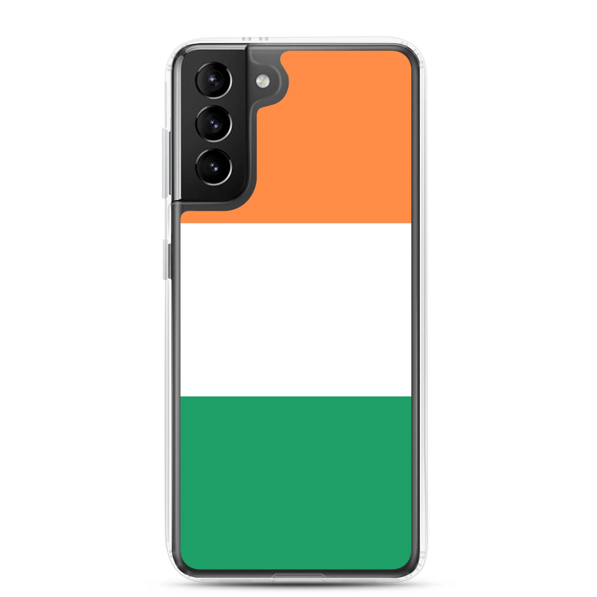 Coque de téléphone avec le drapeau de l'Irlande, en TPU, offrant une protection élégante et durable.