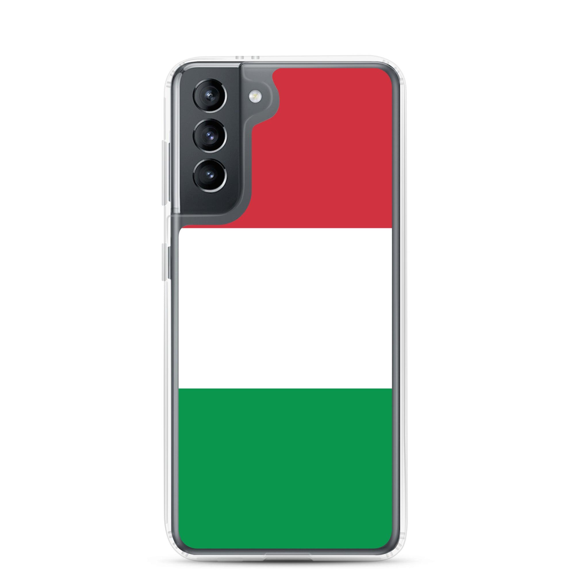 Coque de téléphone avec le drapeau de l'Italie, en TPU, offrant une protection élégante et durable.