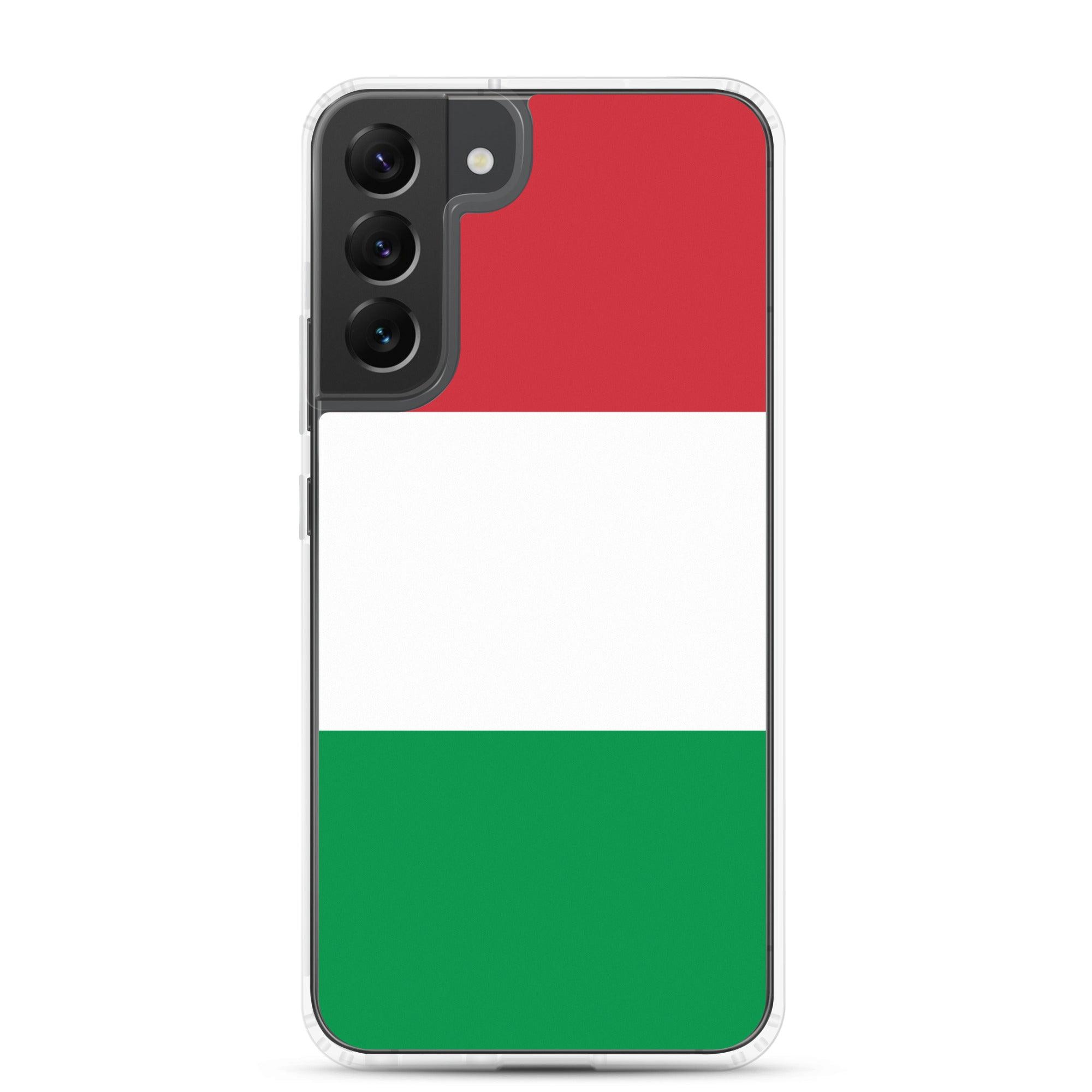 Coque de téléphone avec le drapeau de l'Italie, en TPU, offrant une protection élégante et durable.