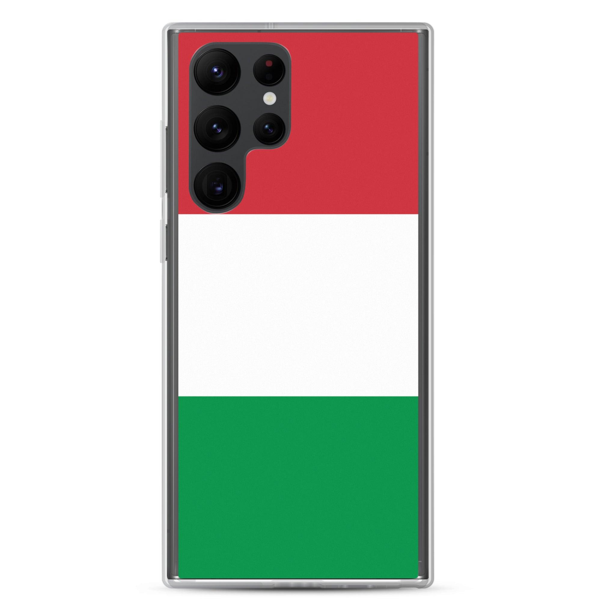 Coque de téléphone avec le drapeau de l'Italie, en TPU, offrant une protection élégante et durable.