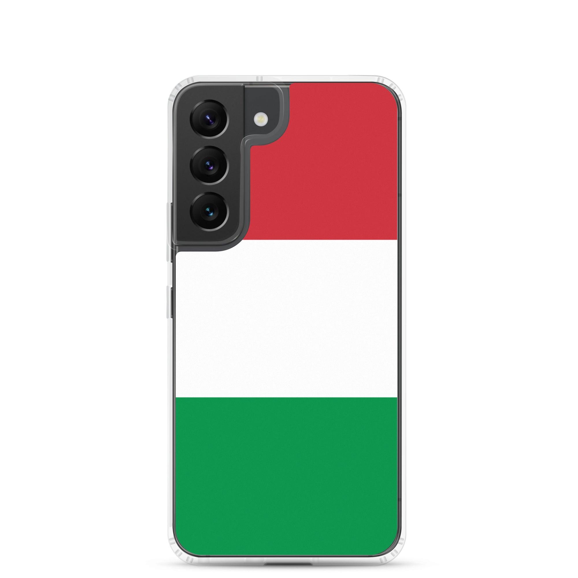 Coque de téléphone avec le drapeau de l'Italie, en TPU, offrant une protection élégante et durable.