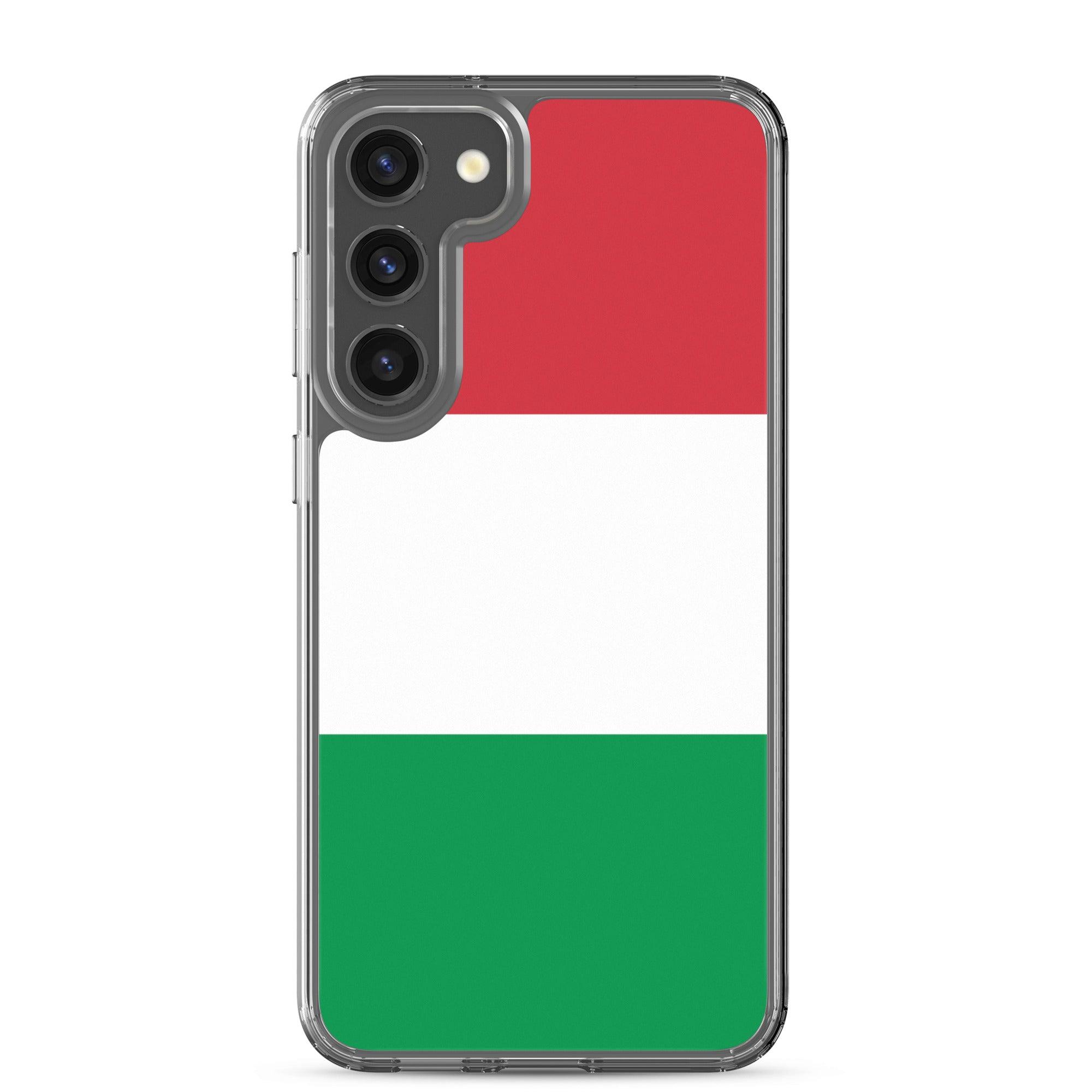 Coque de téléphone avec le drapeau de l'Italie, en TPU, offrant une protection élégante et durable.