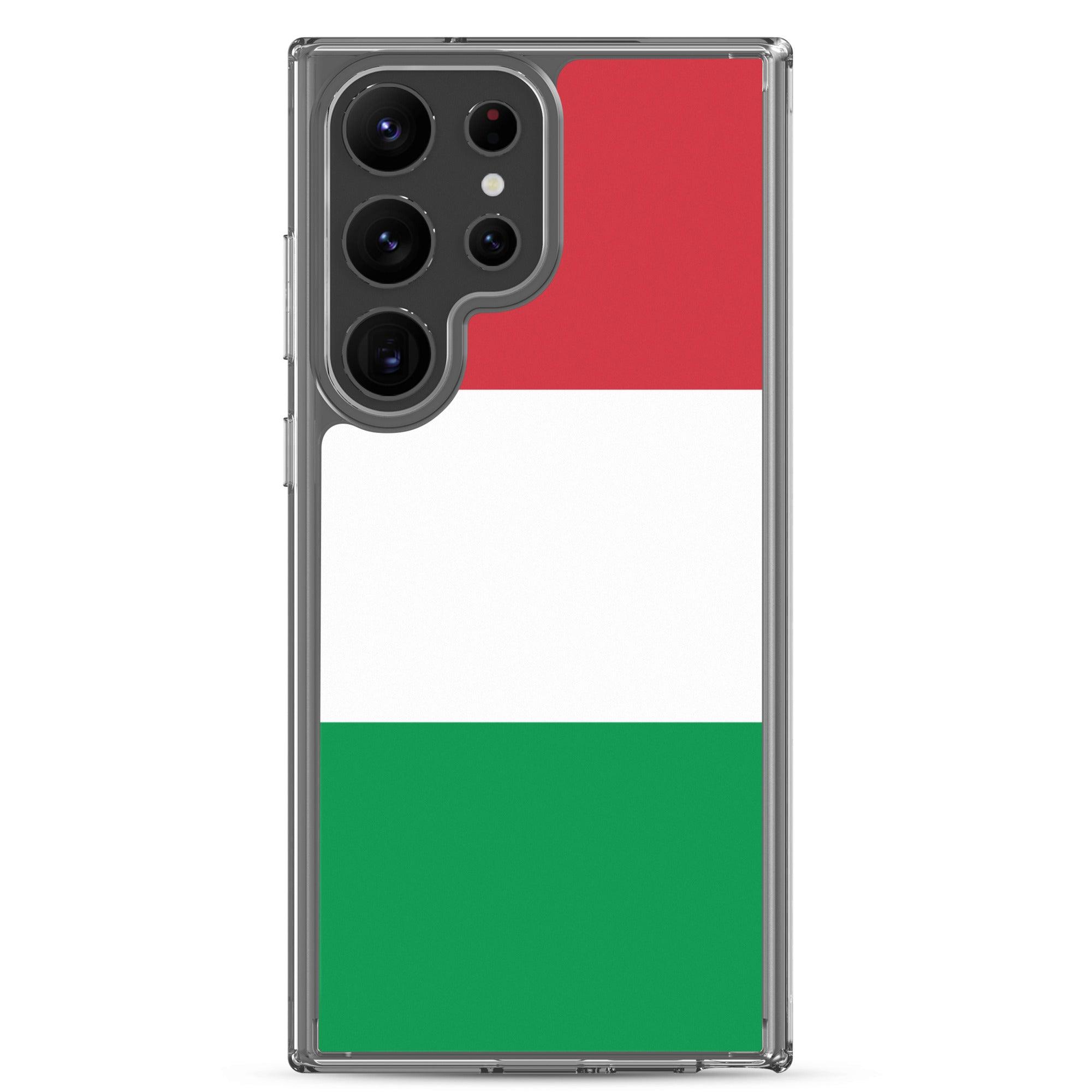 Coque de téléphone avec le drapeau de l'Italie, en TPU, offrant une protection élégante et durable.