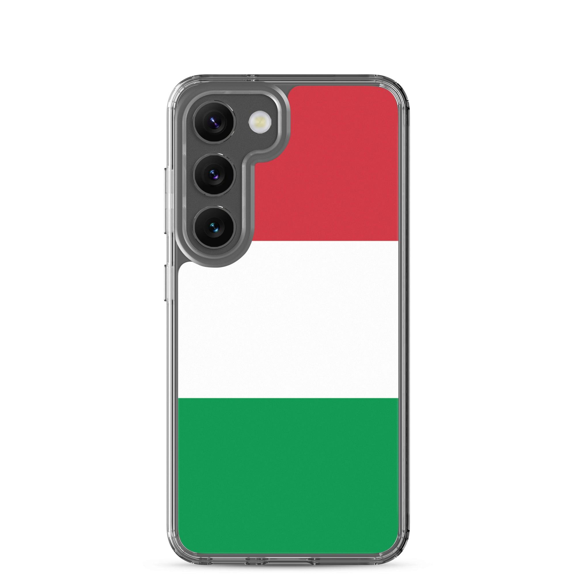 Coque de téléphone avec le drapeau de l'Italie, en TPU, offrant une protection élégante et durable.