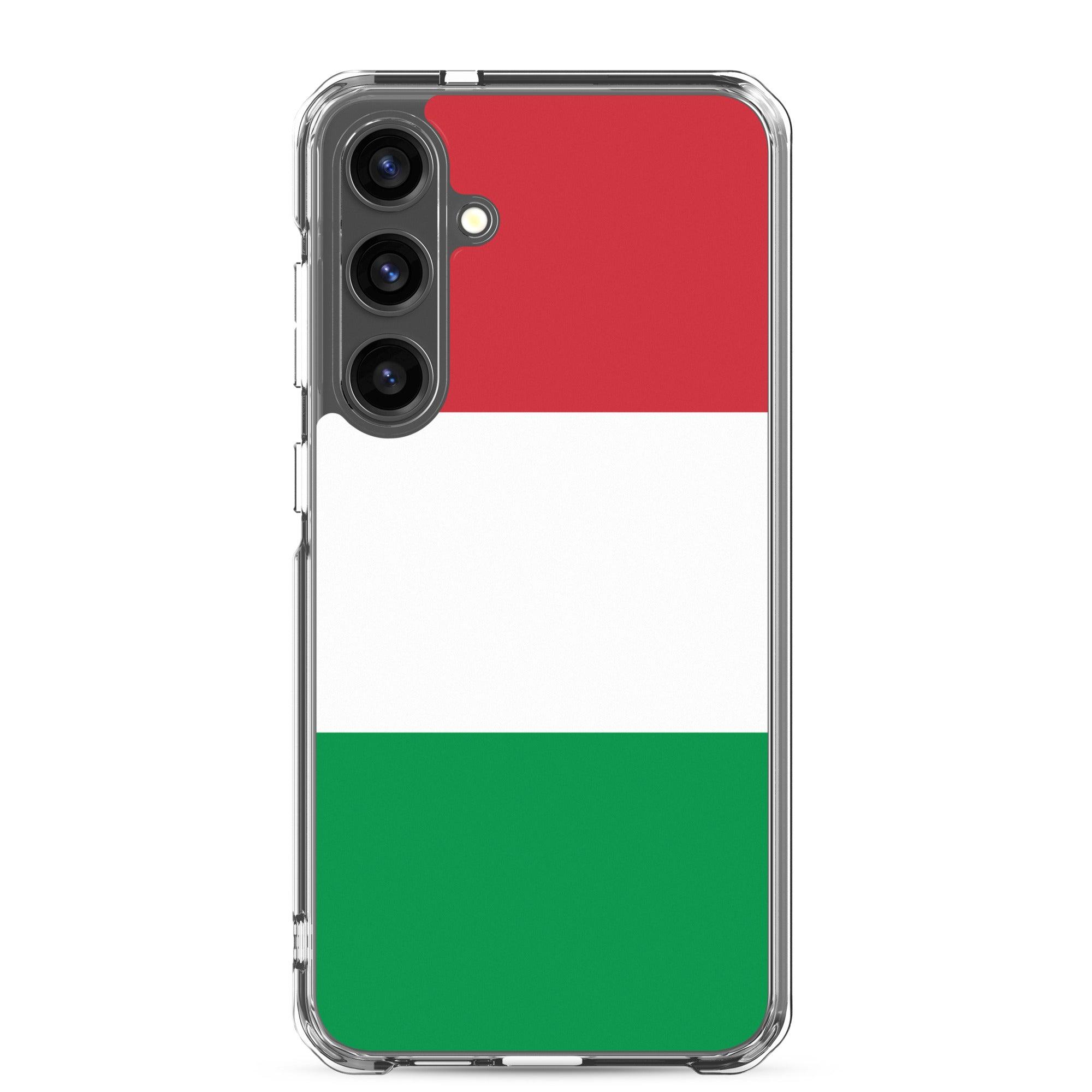 Coque de téléphone avec le drapeau de l'Italie, en TPU, offrant une protection élégante et durable.