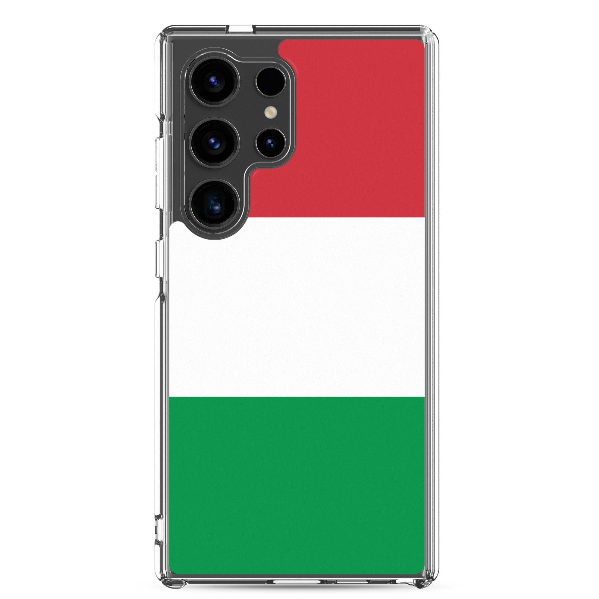 Coque de téléphone avec le drapeau de l'Italie, en TPU, offrant une protection élégante et durable.