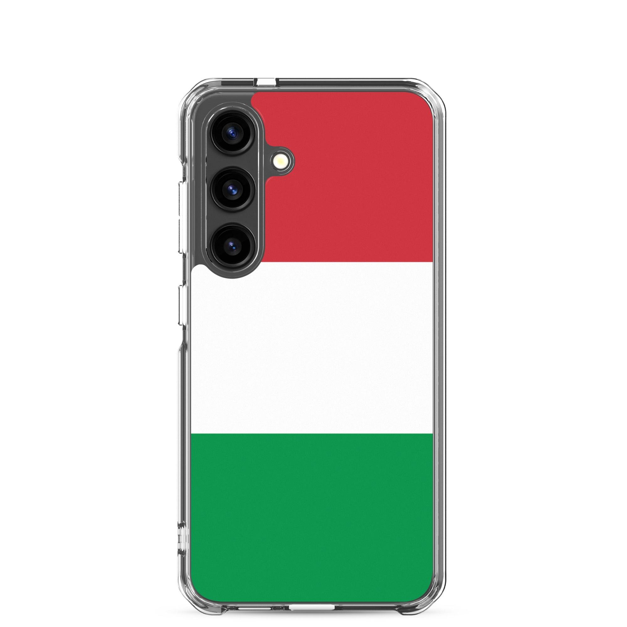 Coque de téléphone avec le drapeau de l'Italie, en TPU, offrant une protection élégante et durable.