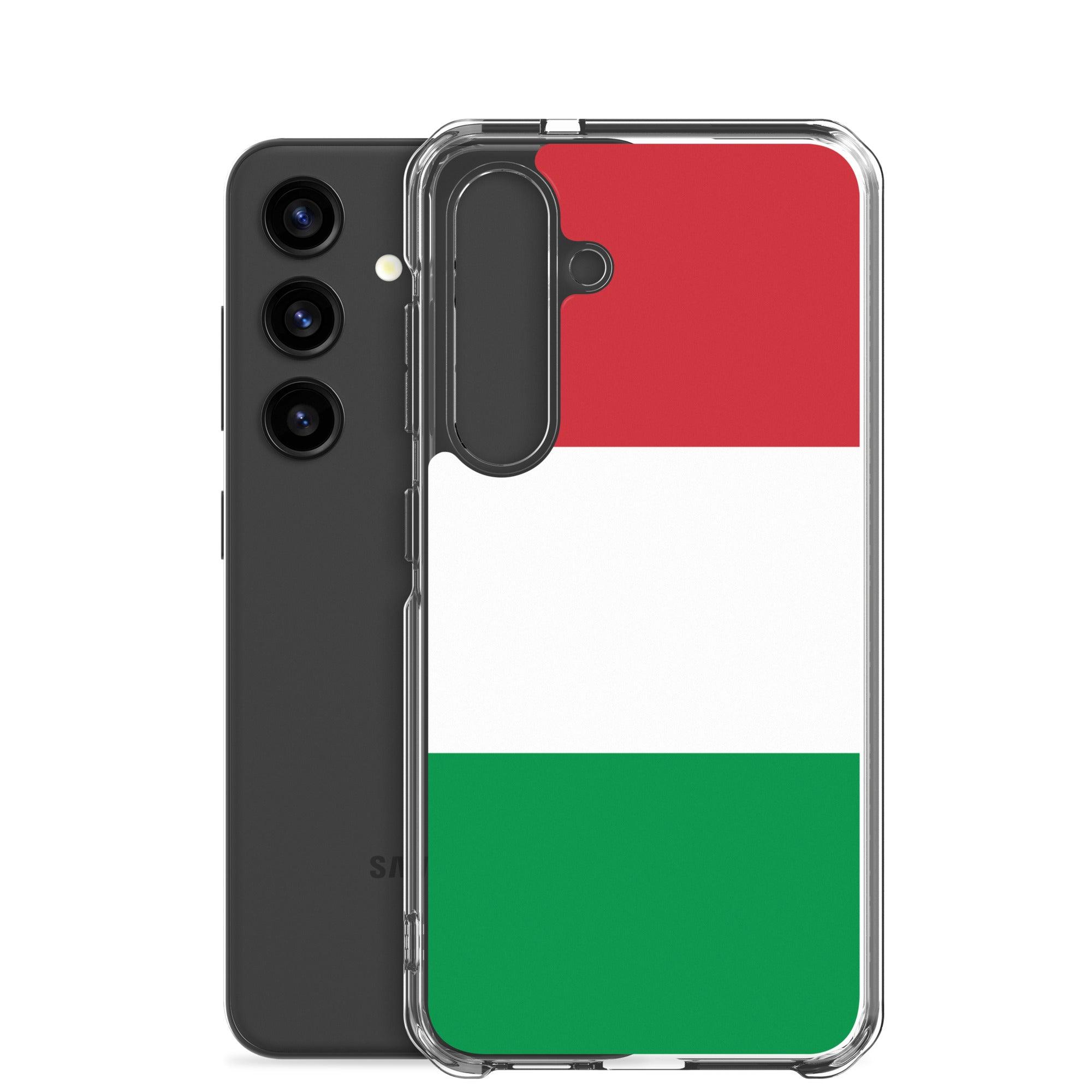 Coque de téléphone avec le drapeau de l'Italie, en TPU, offrant une protection élégante et durable.