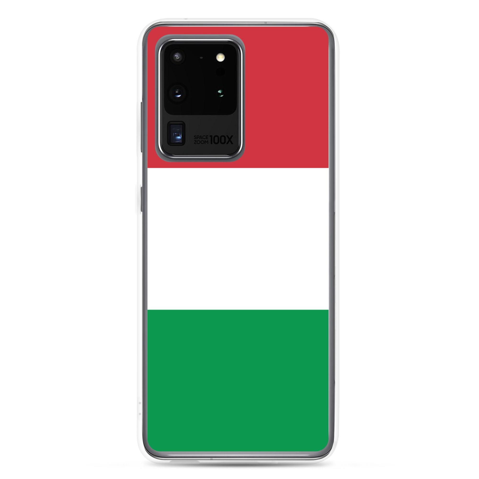 Coque de téléphone avec le drapeau de l'Italie, en TPU, offrant une protection élégante et durable.