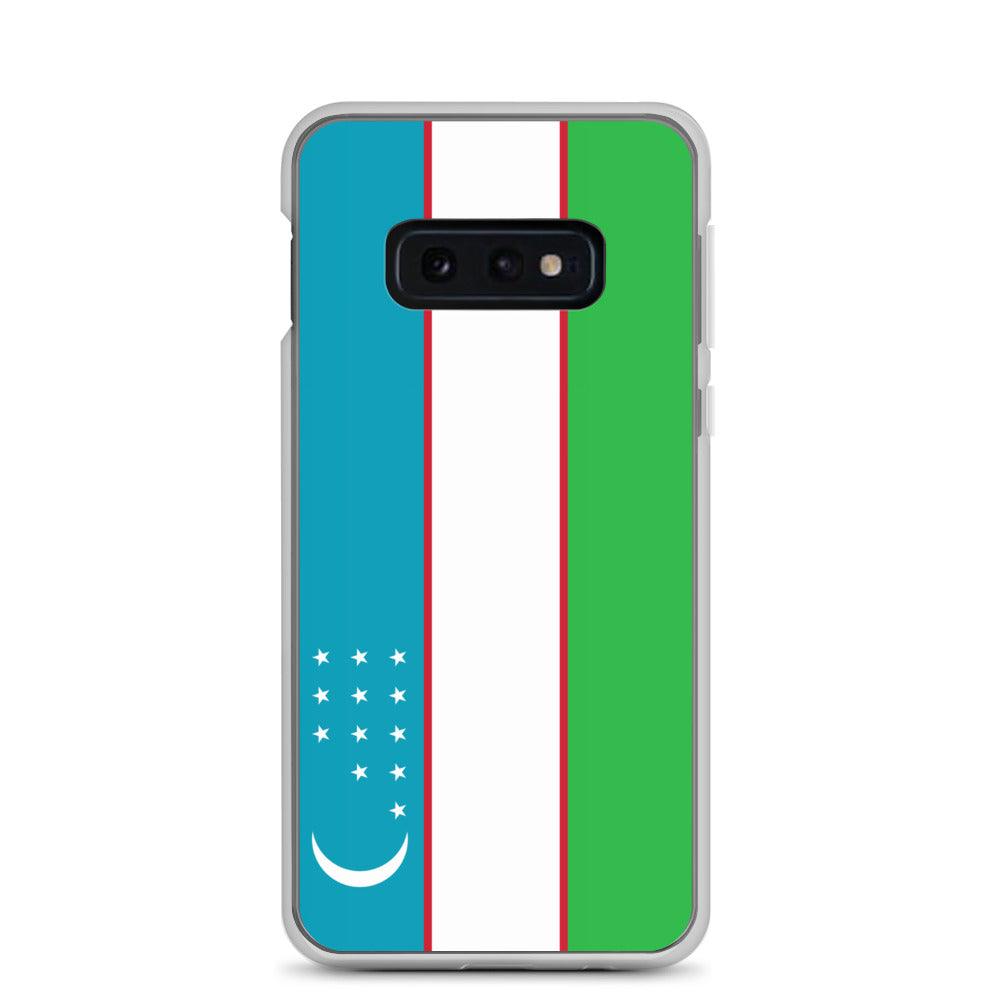 Coque de téléphone avec le drapeau de l'Ouzbékistan, en TPU, offrant une protection élégante et durable.