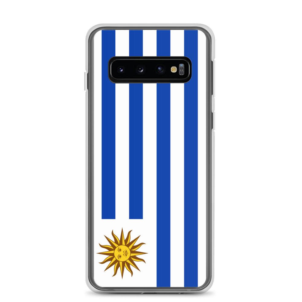 Coque de téléphone avec le drapeau de l'Uruguay, en TPU, offrant une protection élégante et durable.