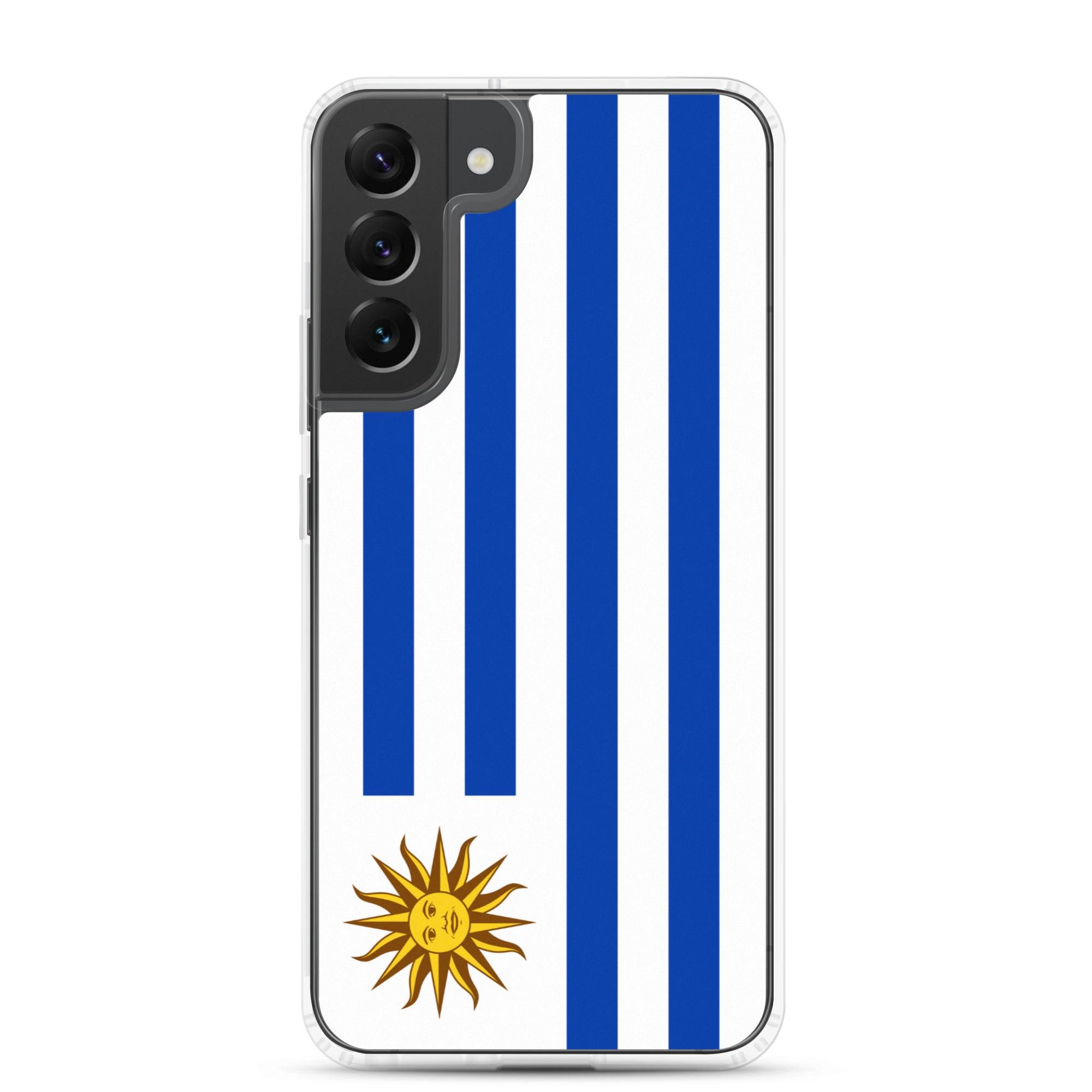 Coque de téléphone avec le drapeau de l'Uruguay, en TPU, offrant une protection élégante et durable.