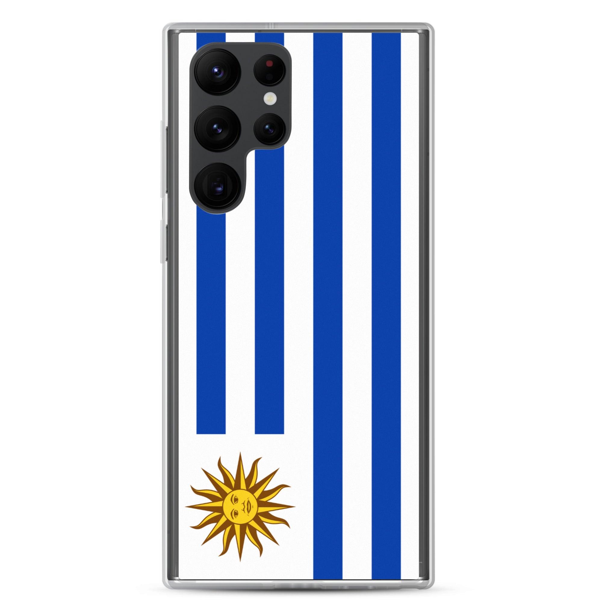 Coque de téléphone avec le drapeau de l'Uruguay, en TPU, offrant une protection élégante et durable.